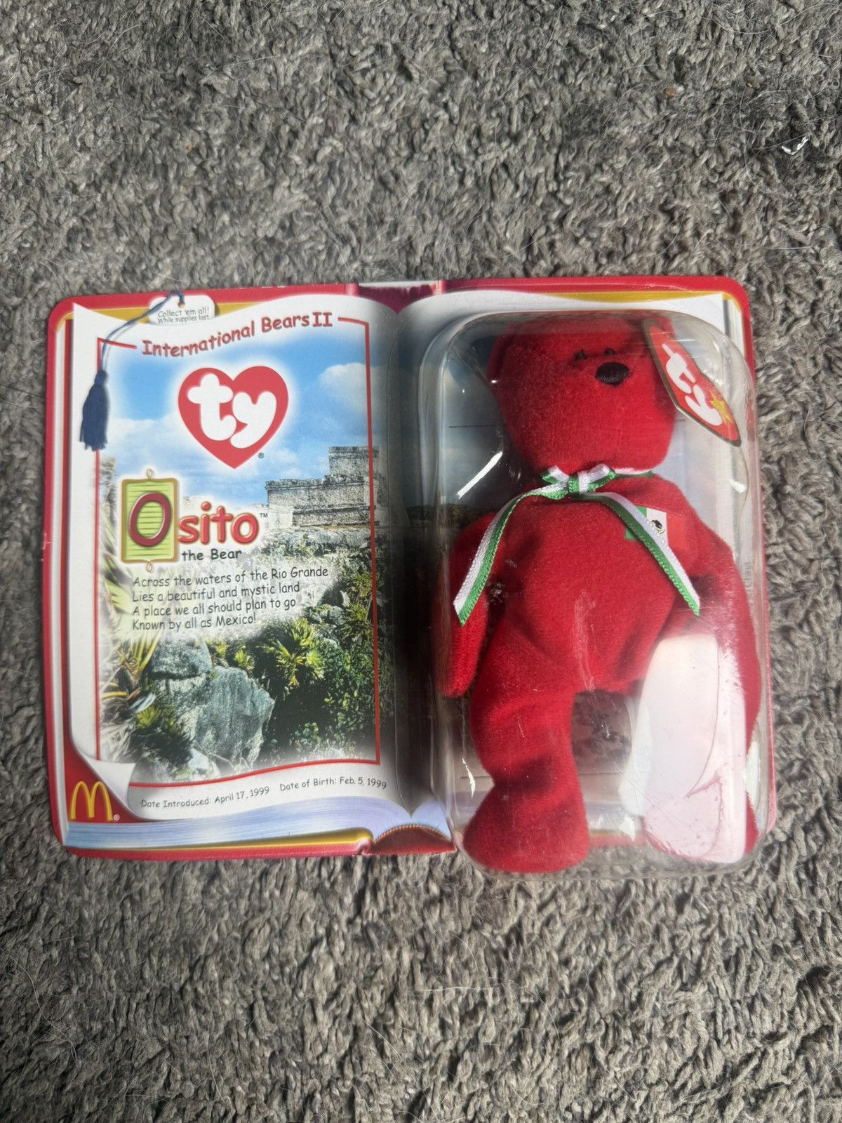 Vintage 2000 McDonald’s Ty Osito The Bear Teenie Beanie Baby Size ONE SIZE - 1 Thumbnail