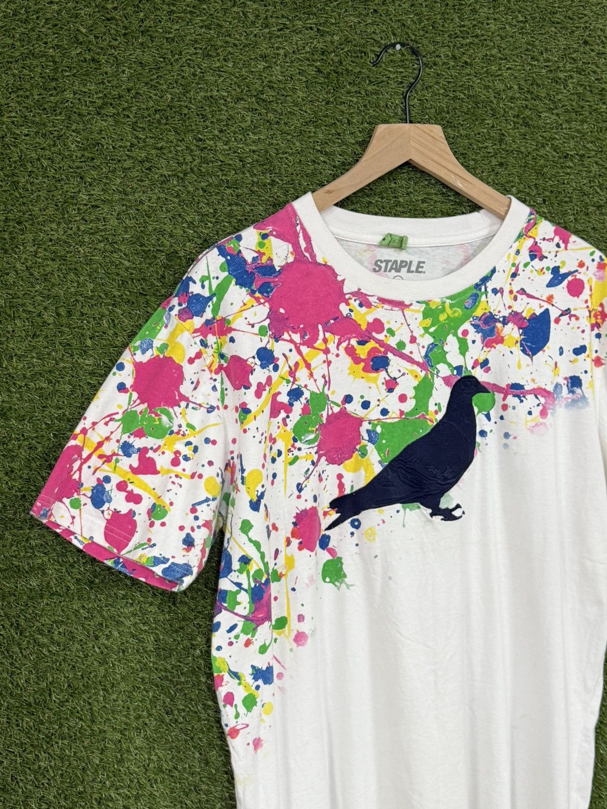 Staple Jeff Staple Paint Splatter Pigeon SB Skate Logo Tee XL Size US XL / EU 56 / 4 - 2 Thumbnail