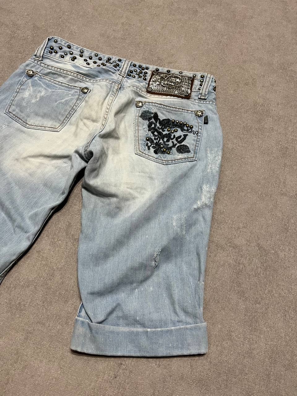 Just Cavalli Roberto Just Cavalli Women`s Short Denim Logo Print Size 26" / US 2 / IT 38 - 8 Thumbnail