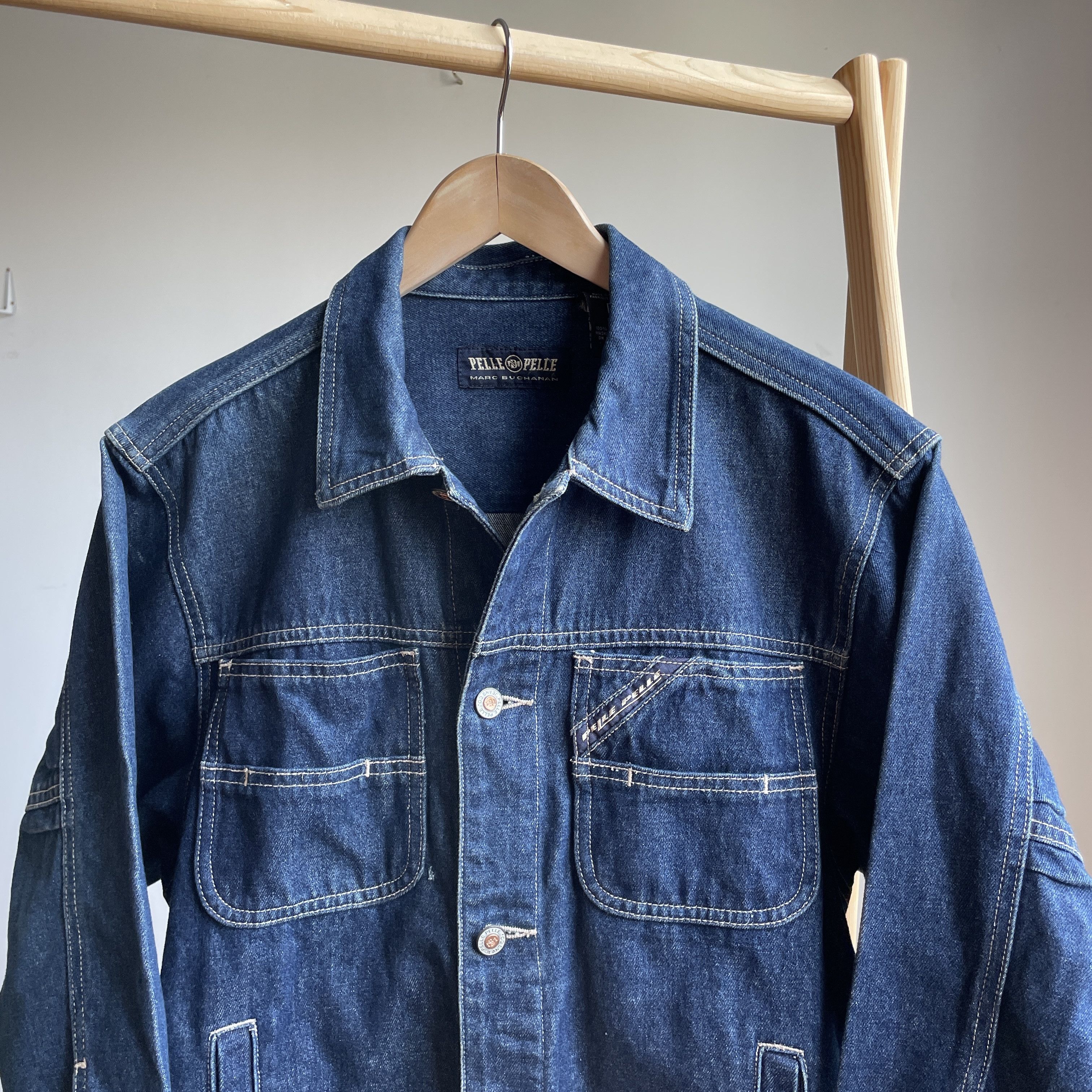 Pelle Pelle Pelle Pelle Marc Buchanan Vintage Y2K Womens Denim Jacket Size S / US 4 / IT 40 - 3 Thumbnail