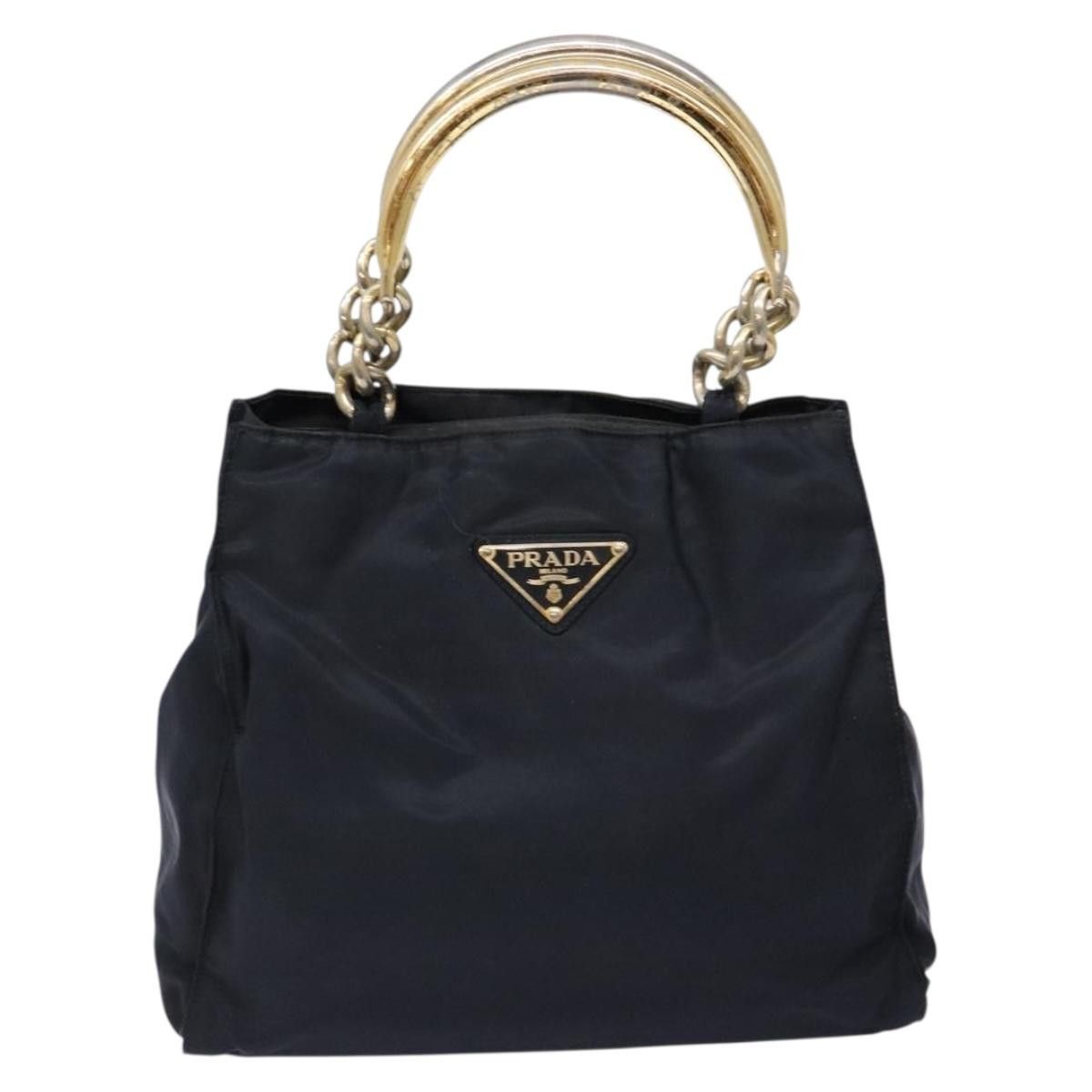 Prada PRADA Hand Bag Nylon Navy Gold Size ONE SIZE - 2 Thumbnail