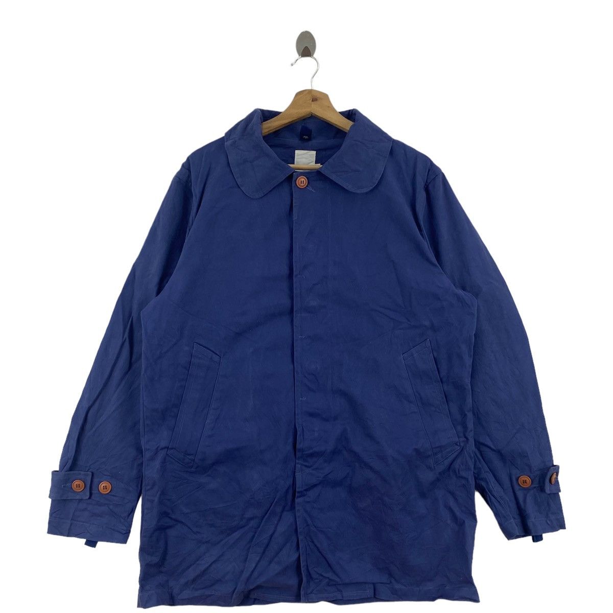 DIP+ LTD Japanese Brand Plain Blue Coat