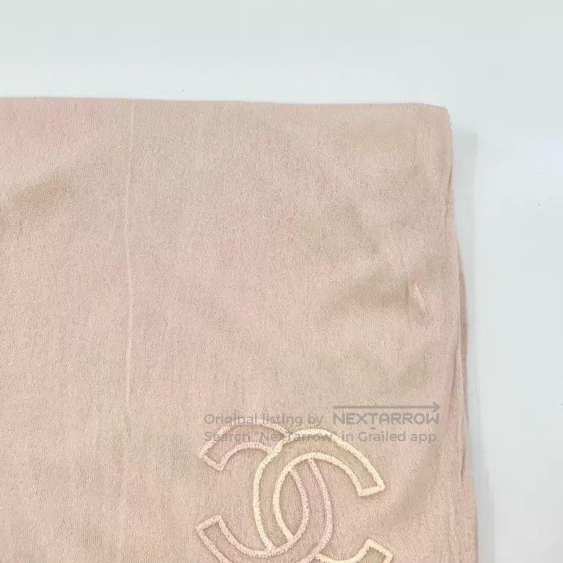 Chanel Chanel Light pink double C embroidered cashmere scarf Size ONE SIZE - 2 Thumbnail