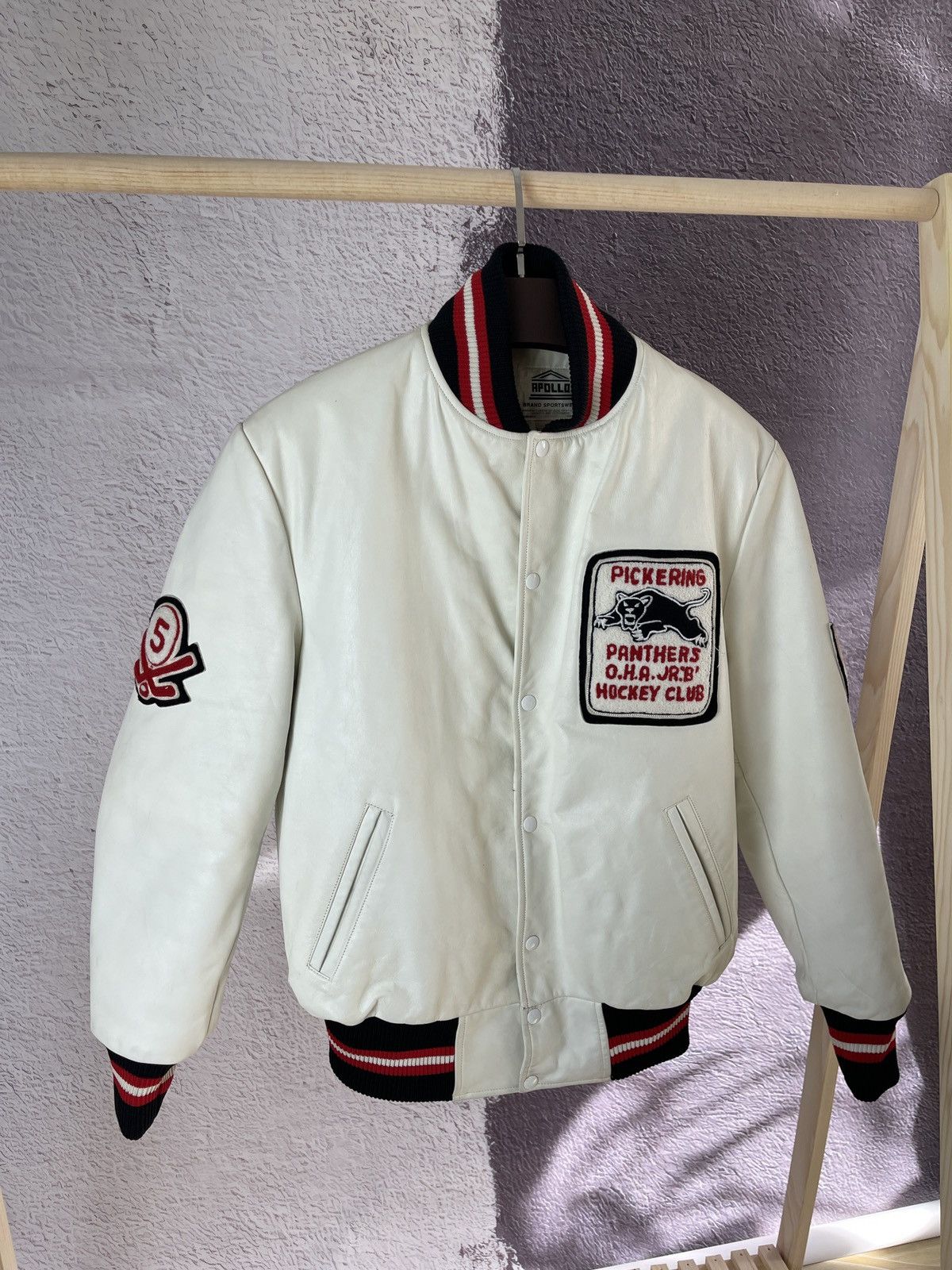 Apollo Apollo leather vintage 90s varsity jacket panthers hockey Size US L / EU 52-54 / 3 - 3 Thumbnail