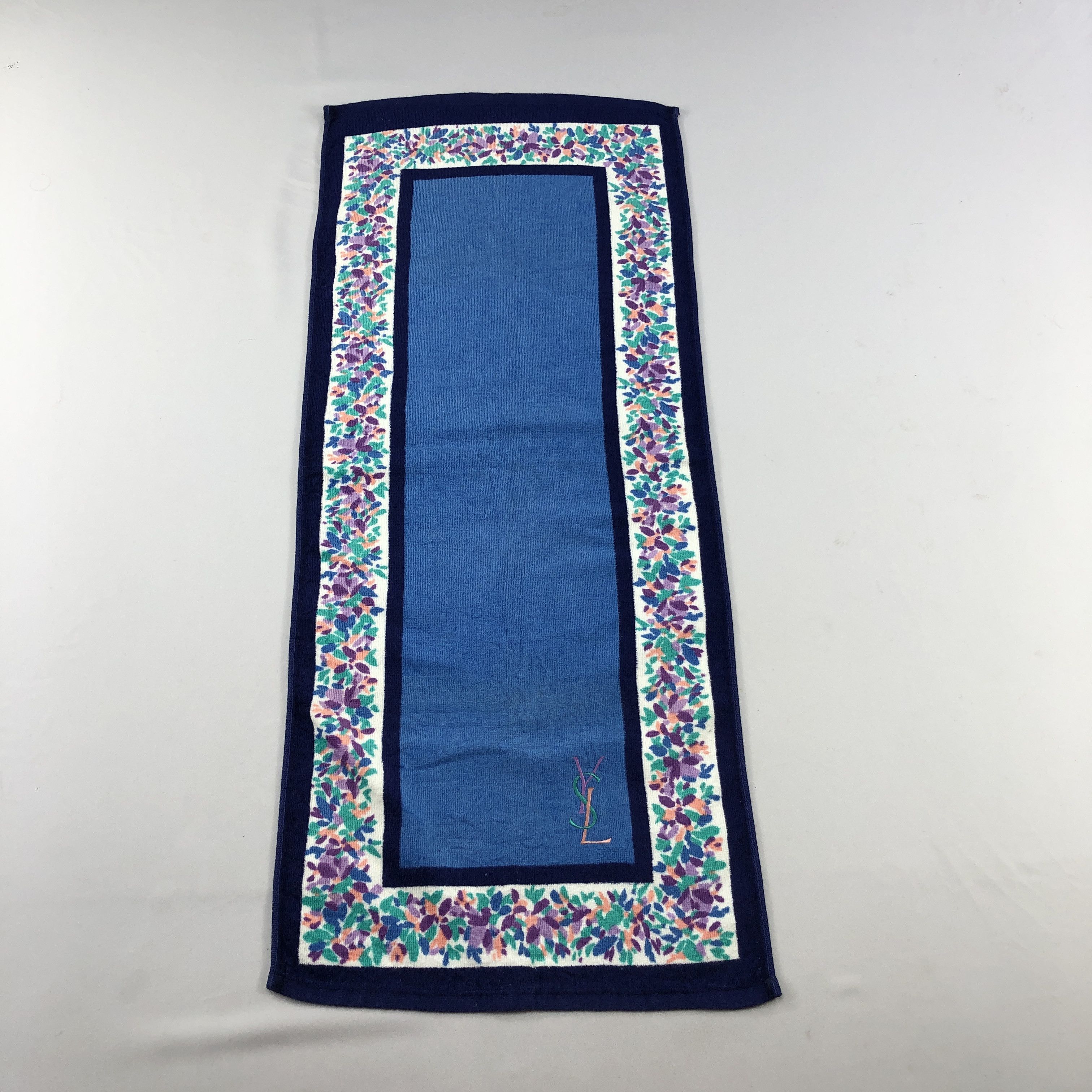 Yves Saint Laurent YSL Floral Handkerchief Neckerchief Hand Towel H3078 Size ONE SIZE - 1 Thumbnail