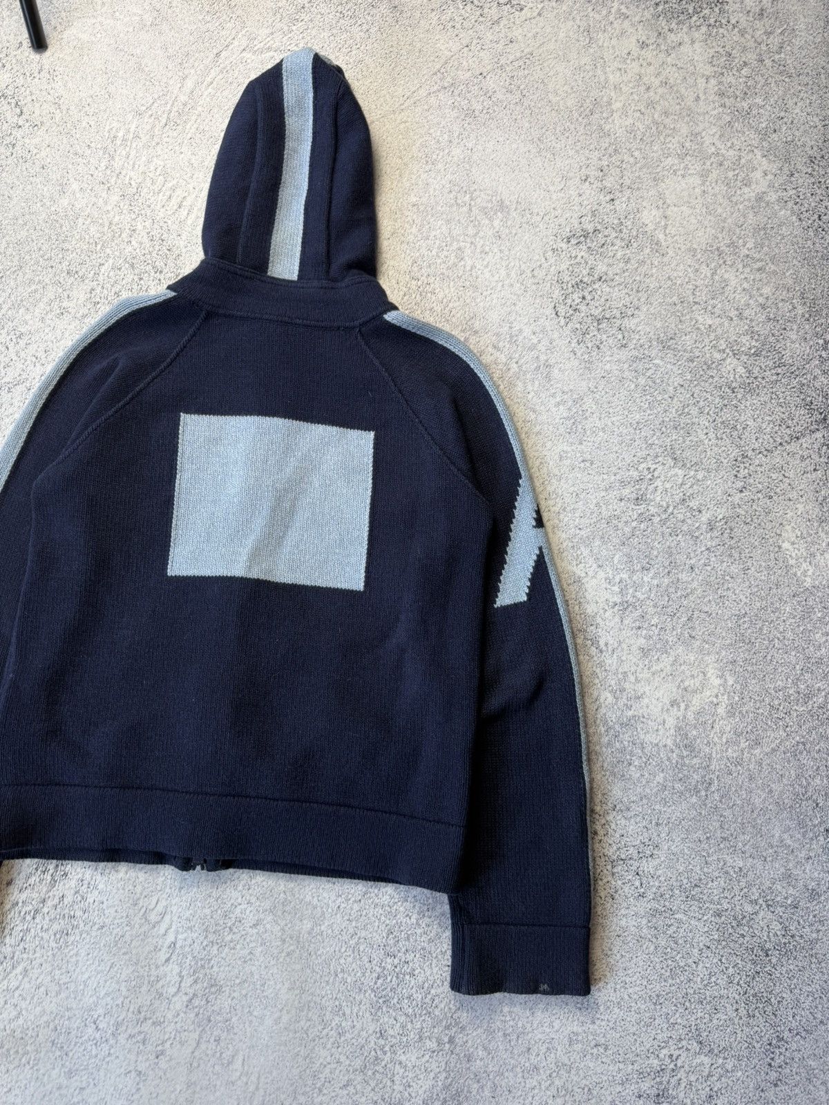Armani Vintage Armani Jeans Knitwear Hoodie Y2K big Logo Size US L / EU 52-54 / 3 - 16 Thumbnail