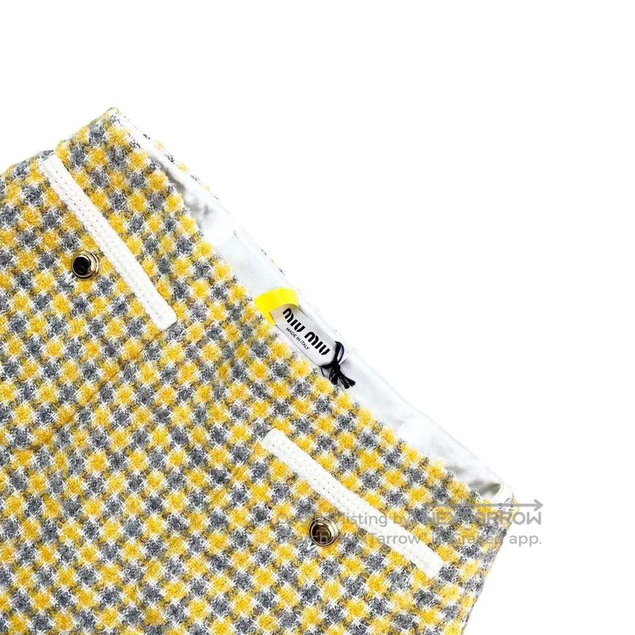 Miu Miu Miu Miu 23SS wool patch pocket plaid skirt| Size 24" / US 00 / IT 34 - 3 Thumbnail