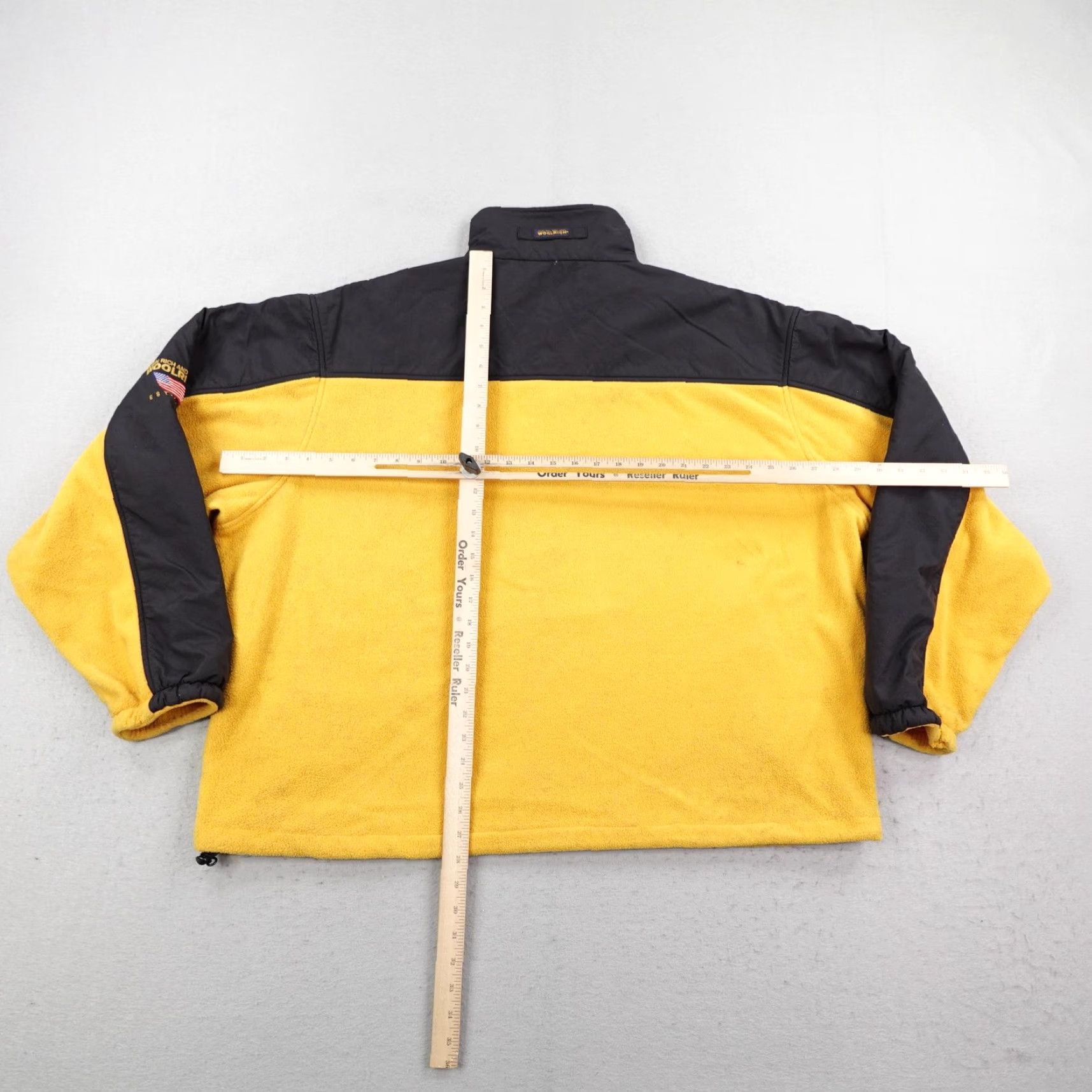 Vintage VINTAGE Woolrich Jacket Mens 2XL Yellow Black Fleece 1/2 Zip Pullover John Rich Jacket Coat Size US XXL / EU 58 / 5 - 7 Thumbnail