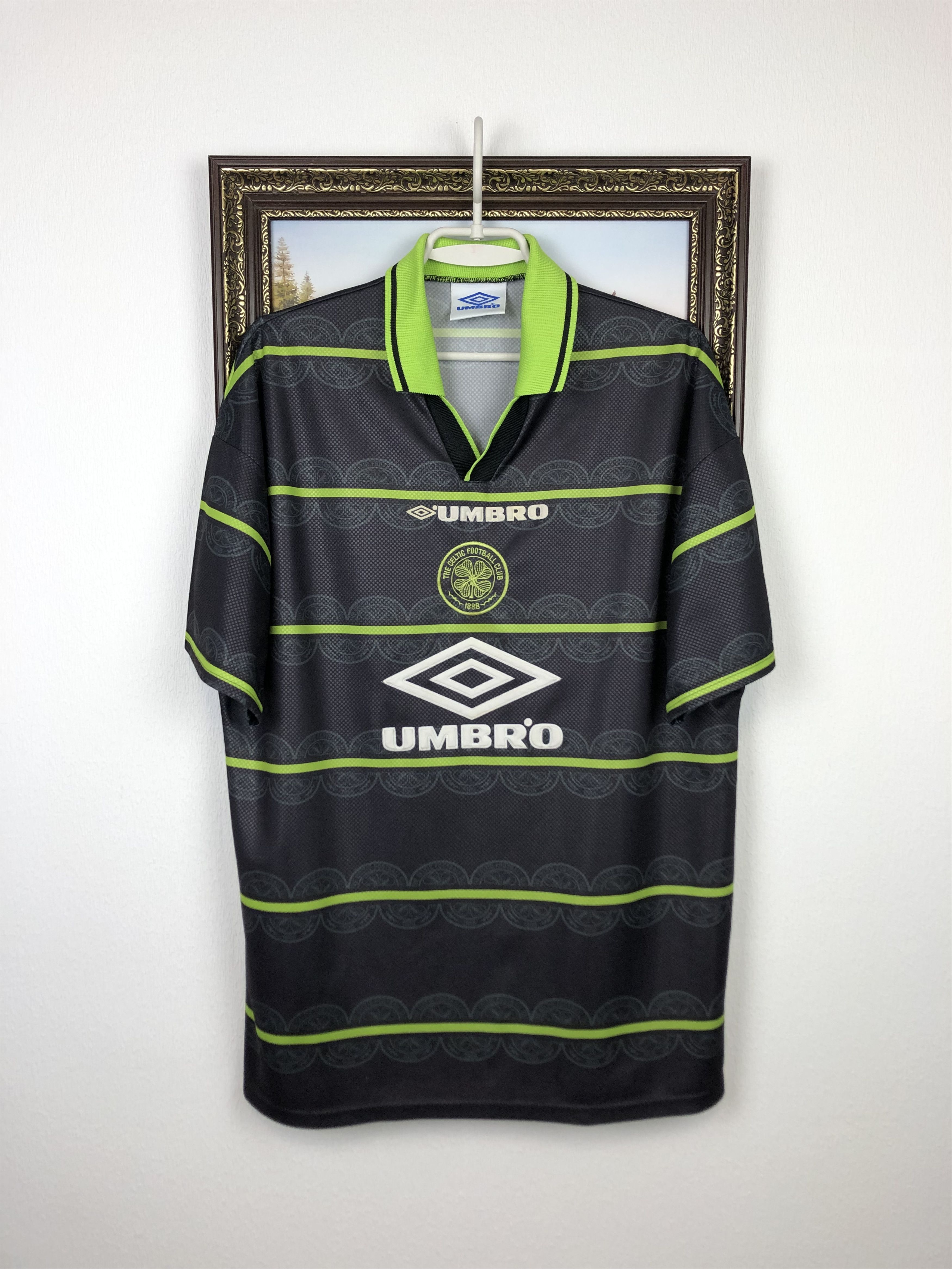 Umbro Celtic football shirt 1998 Soccer Umbro Jersey Trikot Rare Size US L / EU 52-54 / 3 - 1 Thumbnail