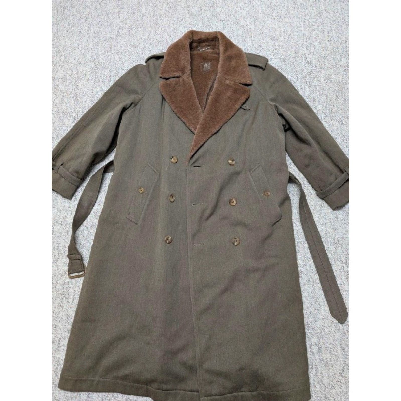Roots VINTAGE ENGLAND made ALPACA PILE double breasted overcoat Size US XXL / EU 58 / 5 - 5 Thumbnail