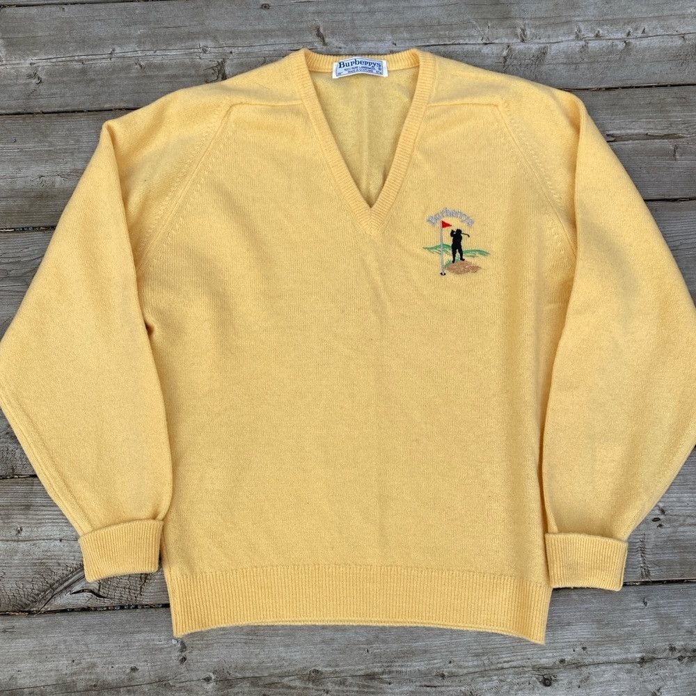 image of 1980S Burberrys Of London Embroidered Wool Sweater, Men's (Size Medium)