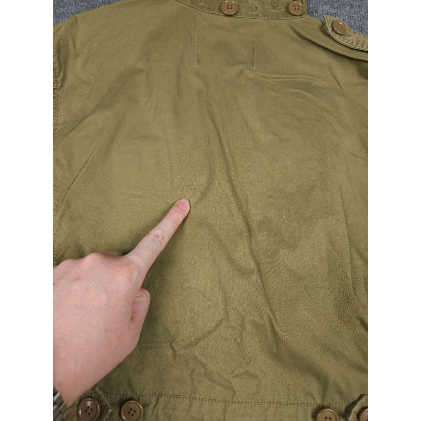 J.Crew VINTAGE J.CREW Canvas Chore Coat Womens Large Green Boyfriend Fatigue Pockets Military Jacket Size L / US 10 / IT 46 - 7 Thumbnail