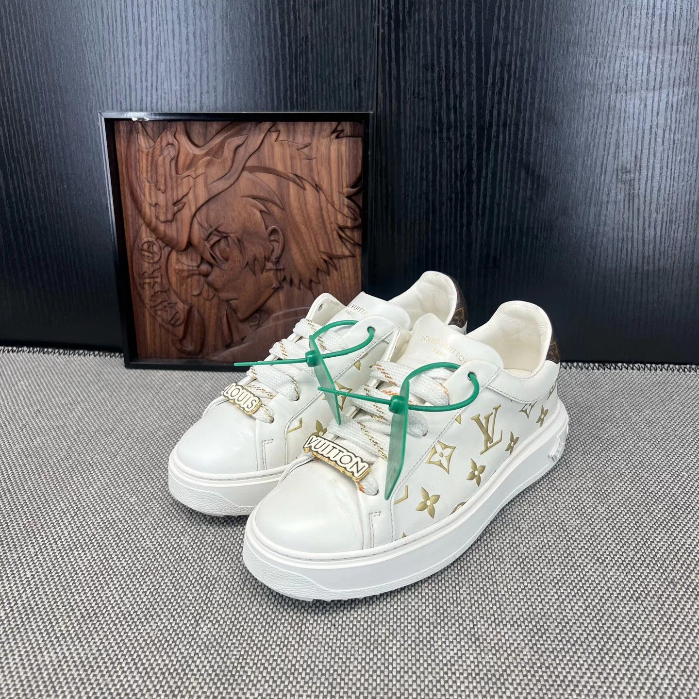 Louis Vuitton LV Time Out Platinum White All Over Print 35.5 Mint Size US 4.5 / IT 34.5 - 1 Thumbnail
