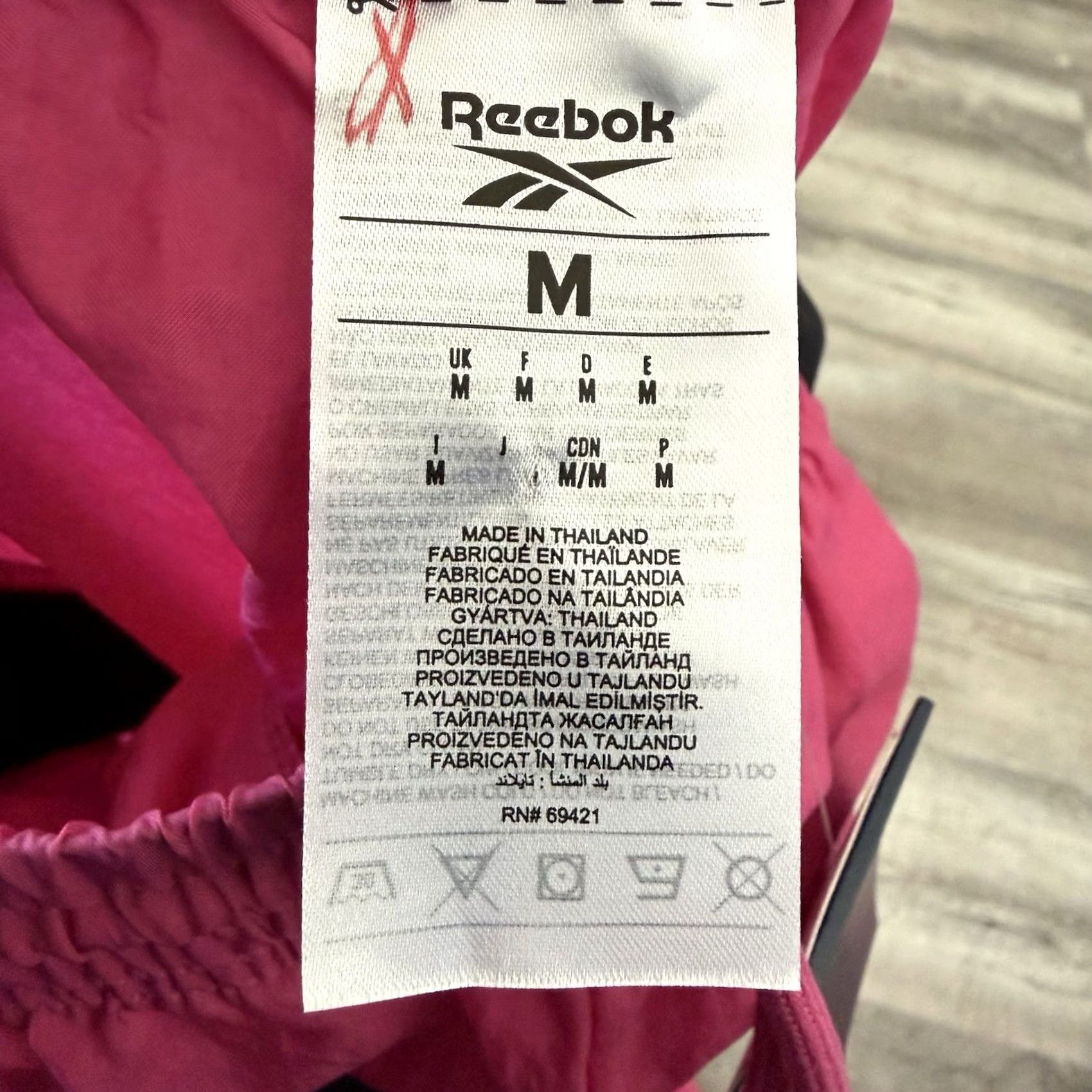 Reebok Reebok Woven Track Pants Womens Medium Pink Elastic Waist Jogger Windbreaker NEW Size 32" / US 10 / IT 46 - 2 Thumbnail