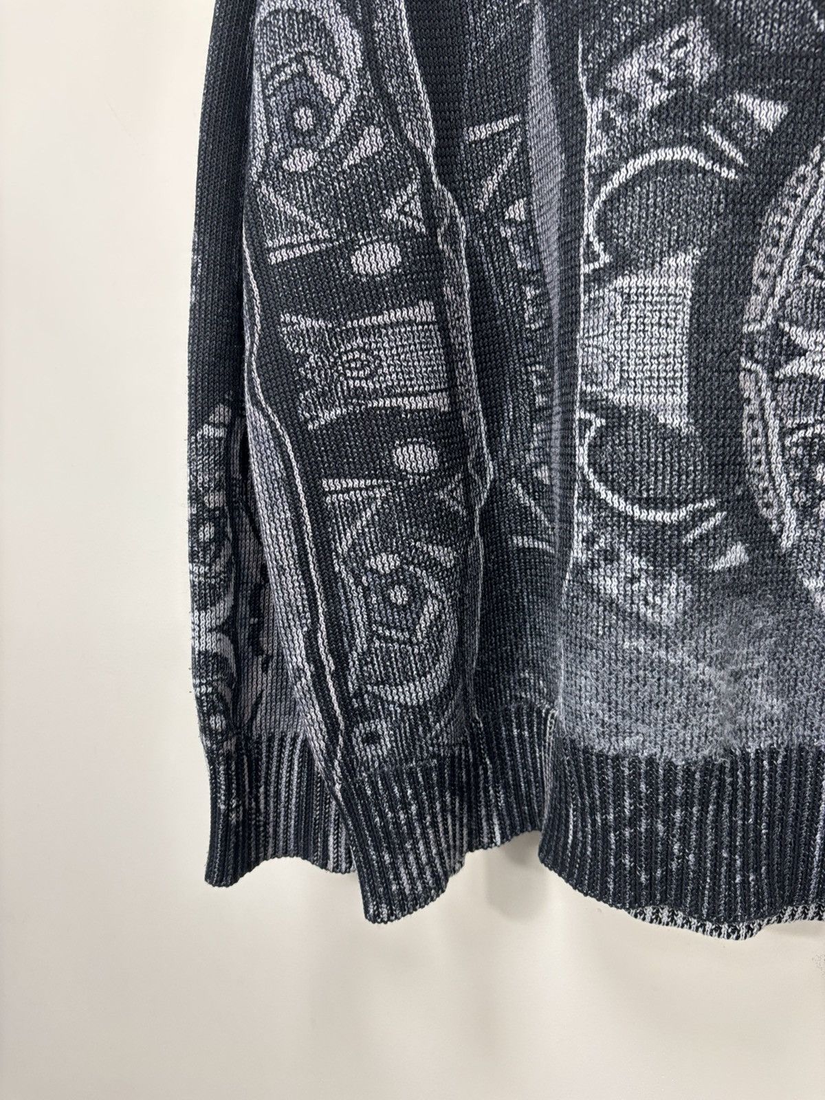 Carlo Colucci Carlo Colucci Men’s 3D Abstract Knit Gray Oversized Sweater Size US XXL / EU 58 / 5 - 4 Thumbnail