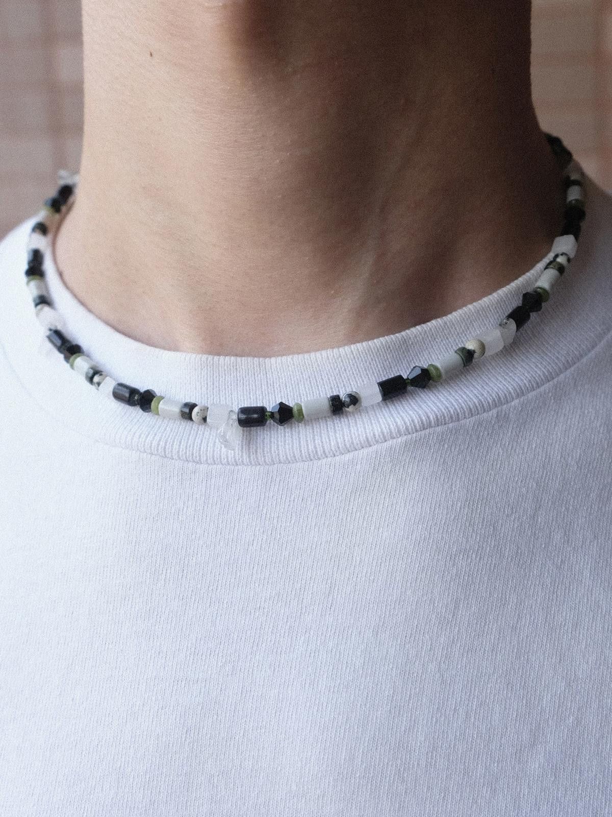Handmade Jade Quartz Natural Stone Handmade Beaded Necklace 16.1in Size ONE SIZE - 3 Thumbnail