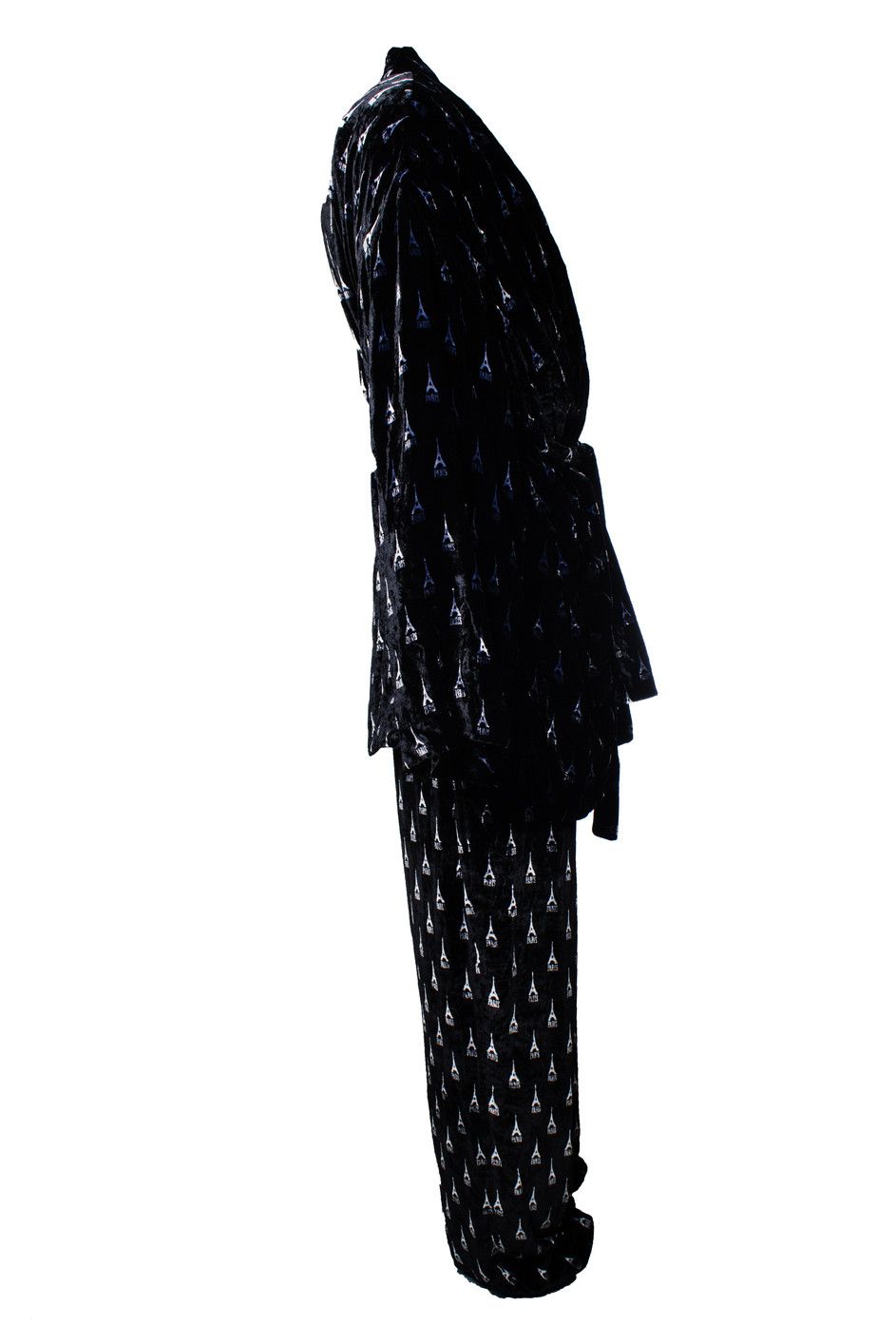 Balenciaga Balenciaga, black velour eiffeltower pyjama suit Size US L / EU 52-54 / 3 - 4 Thumbnail