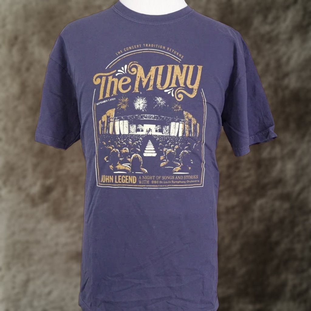 Comfort Colors The Muny John Legend Shirt Mens XL Blue Concert Graphic Tee 2024 St Louis New! Size US XL / EU 56 / 4 - 1 Thumbnail