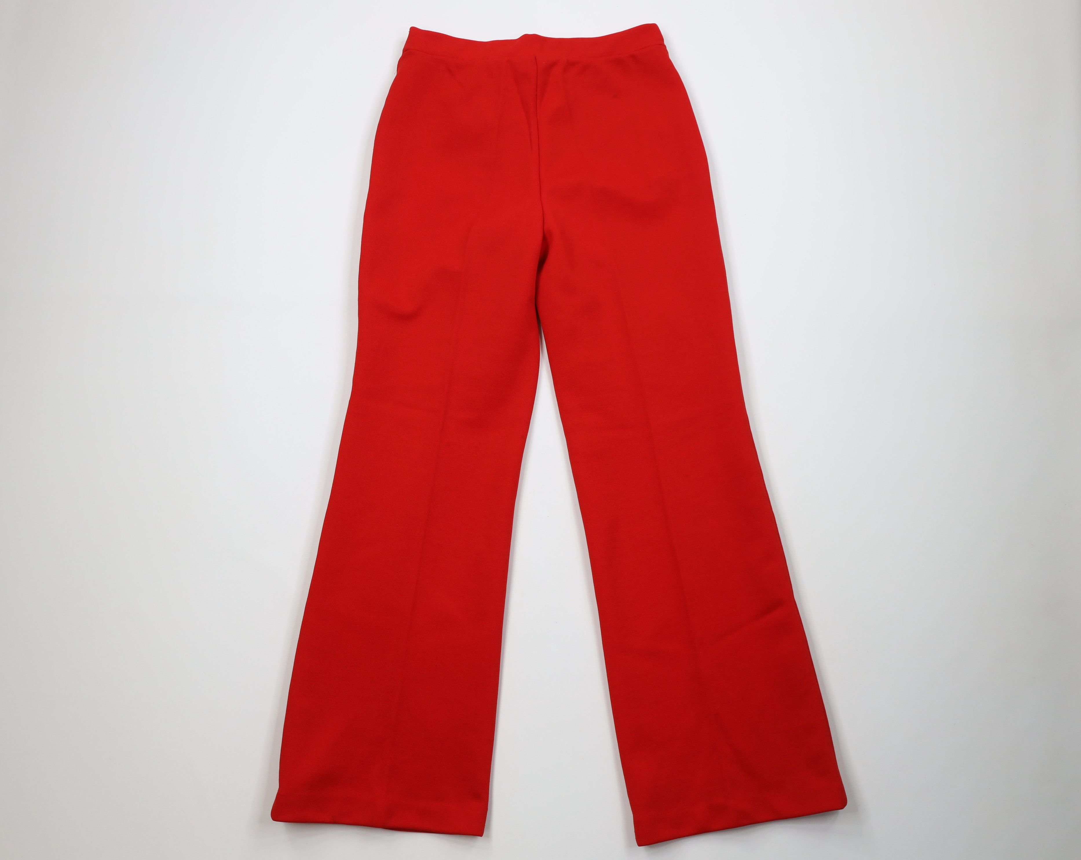 Vintage Vintage 70s Streetwear Knit Bell Bottoms Pants Red USA Size 32" / US 10 / IT 46 - 12 Thumbnail