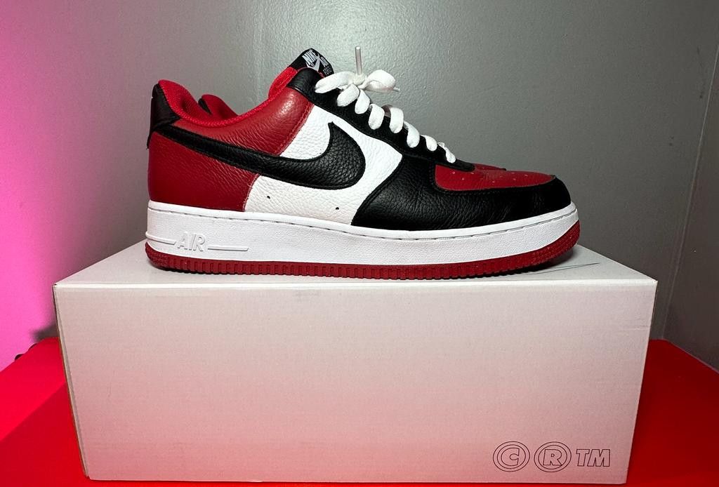 Nike air force 1 bred toe best sale