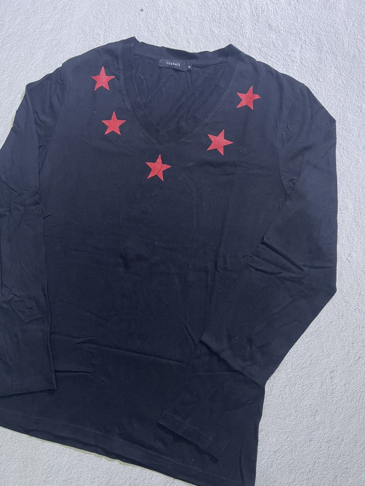 Hysteric Glamour Y2K ROSHELL long t-shirt with small star motif on the neck Size US XL / EU 56 / 4 - 2 Thumbnail
