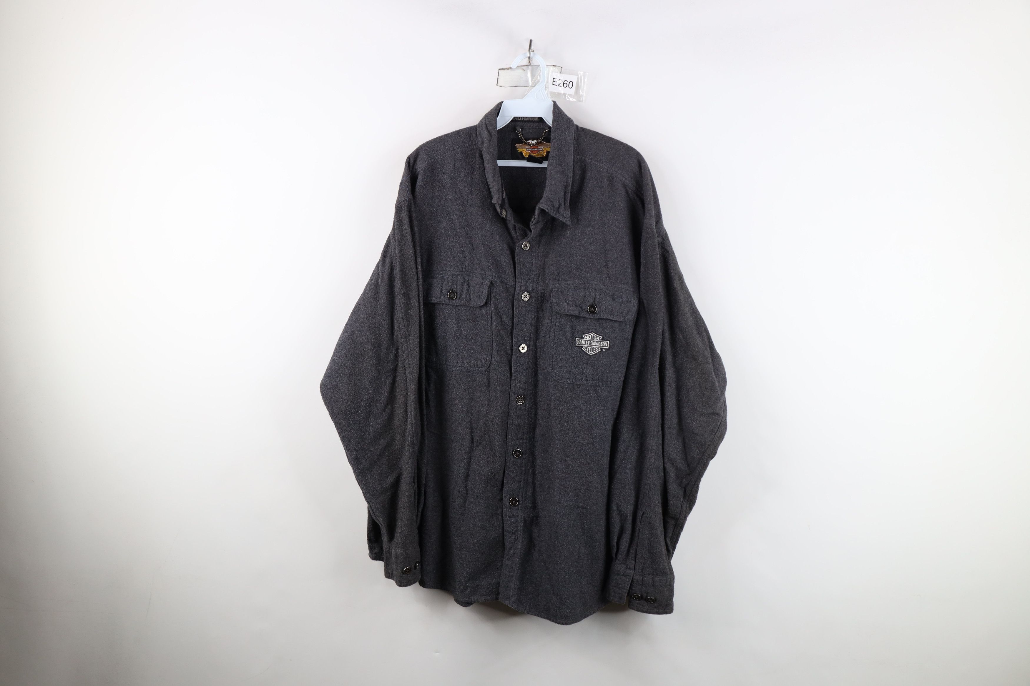 Harley Davidson Vintage 90s Harley Davidson Chamois Cloth Button Shirt Size US XXL / EU 58 / 5 - 1 Thumbnail