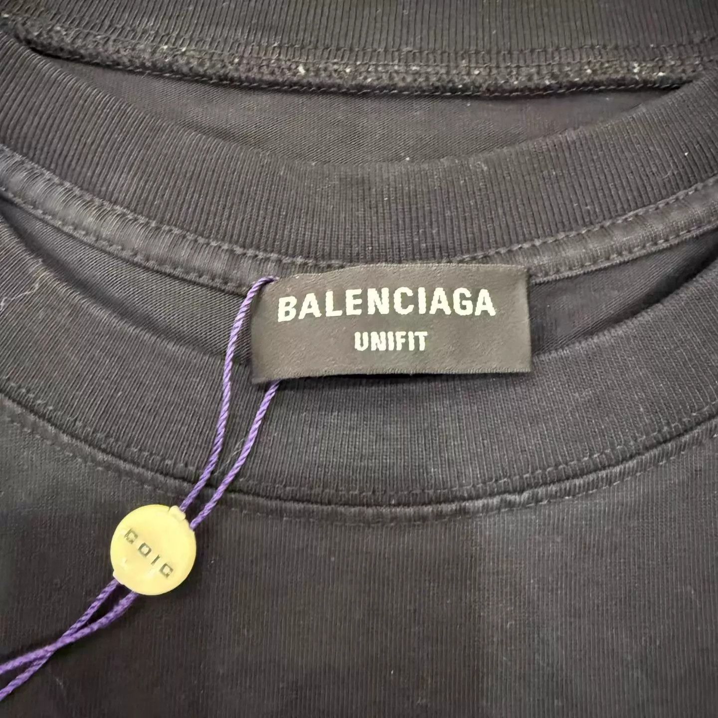 Balenciaga Balenciaga men's colorblocked crew short-sleeve tee black Size US XS / EU 42 / 0 - 3 Thumbnail