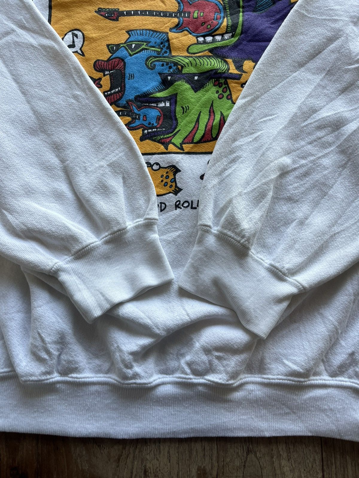 Vintage Vtg Rock and Roll Sole Artwork 91’s Design by Beans Barton Size US XL / EU 56 / 4 - 5 Thumbnail