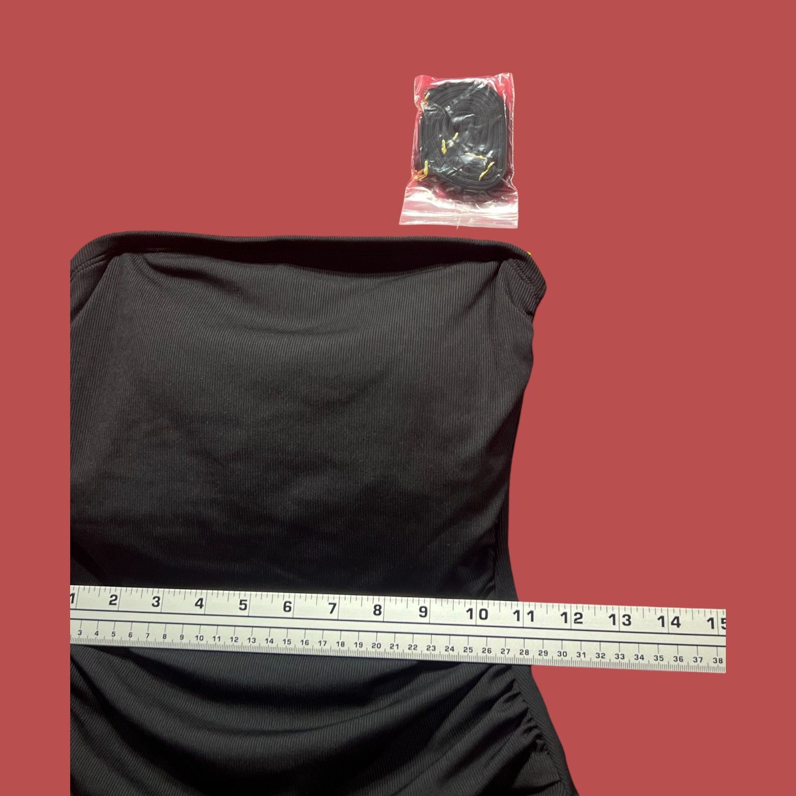 Other Shade & Shore - Women's Shirred Ribbed Bandeau Cheeky One Pi Size ONE SIZE - 6 Thumbnail