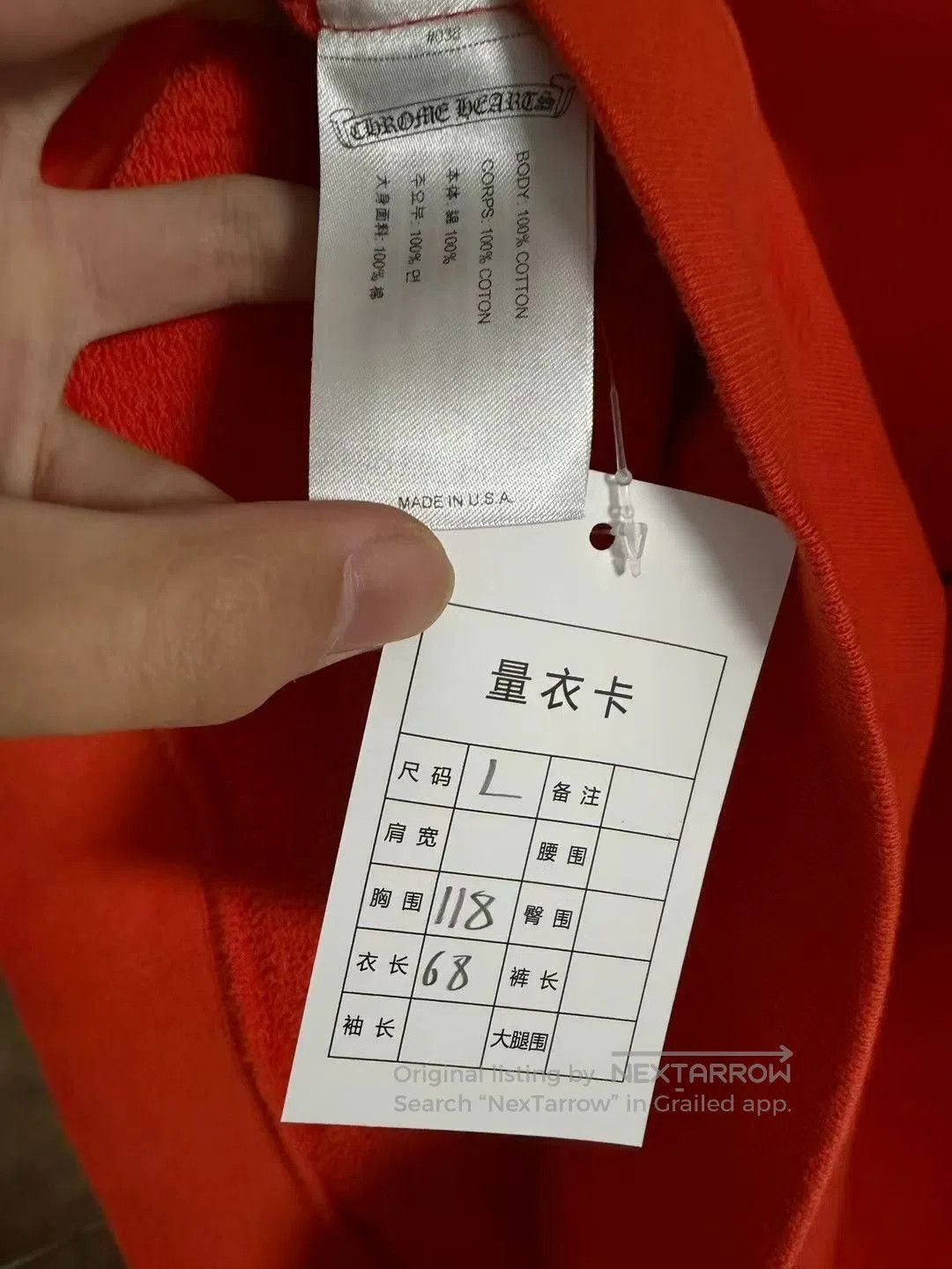 Chrome Hearts Matty Boy Collaboration Sweatshirt in Orange. Size US L / EU 52-54 / 3 - 6 Thumbnail