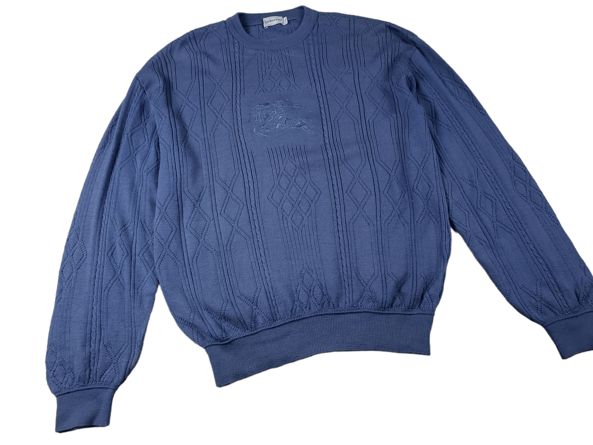 Burberry Prorsum × Vintage Vintage Burberrys Knitwear Big Logo Size US L / EU 52-54 / 3 - 2 Thumbnail