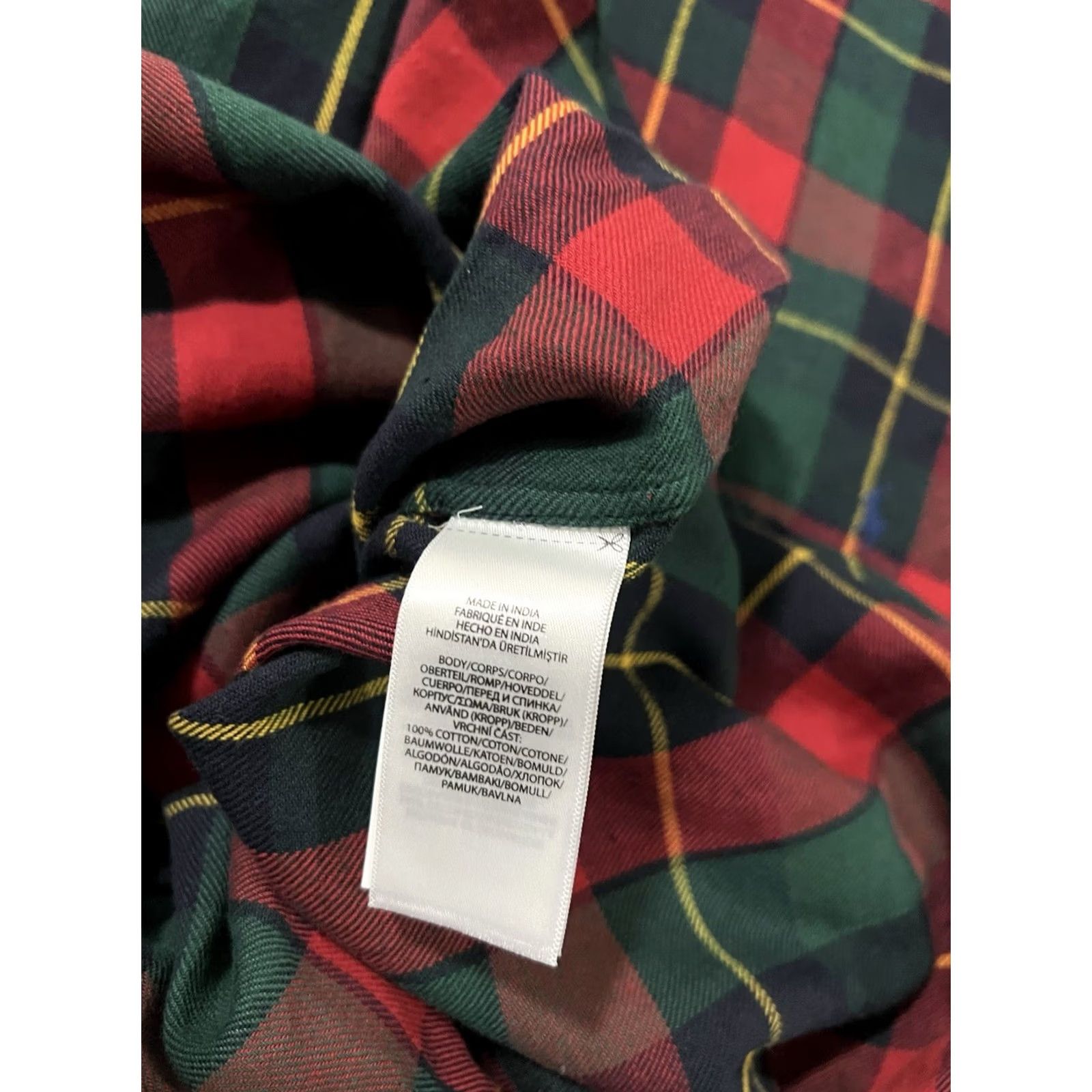 Polo Ralph Lauren Polo Ralph Lauren Flannel Shirt Mens 2XB Red Tartan Plaid Button Down Long Sleeve Size US XXL / EU 58 / 5 - 4 Thumbnail