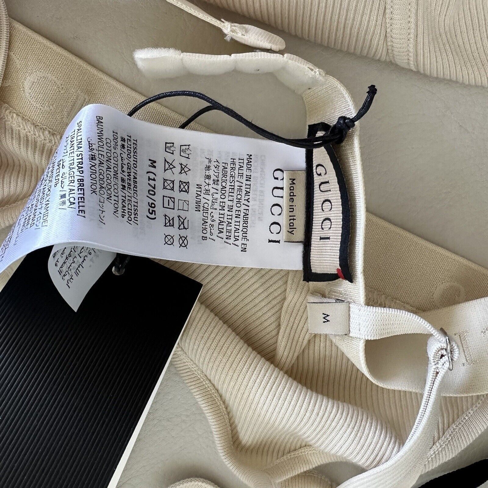 Gucci NWT GUCCI LINGERIE SET COTTON RIBBED BEIGE 100% Authentic Si Size M / US 6-8 / IT 42-44 - 9 Thumbnail