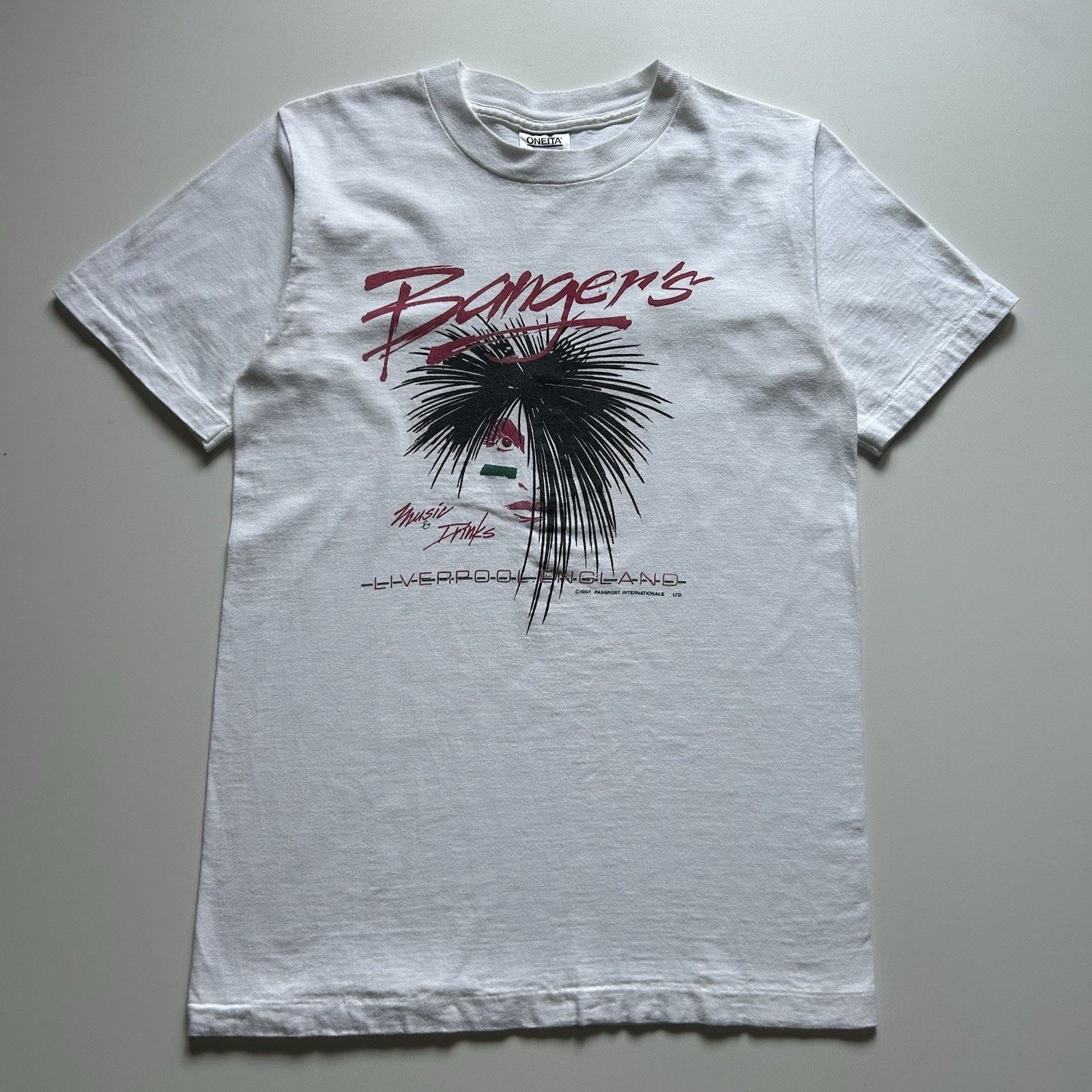 Vintage Vintage 80s Bangers Music & Drinks Liverpool T Shirt Medium Size US M / EU 48-50 / 2 - 1 Thumbnail