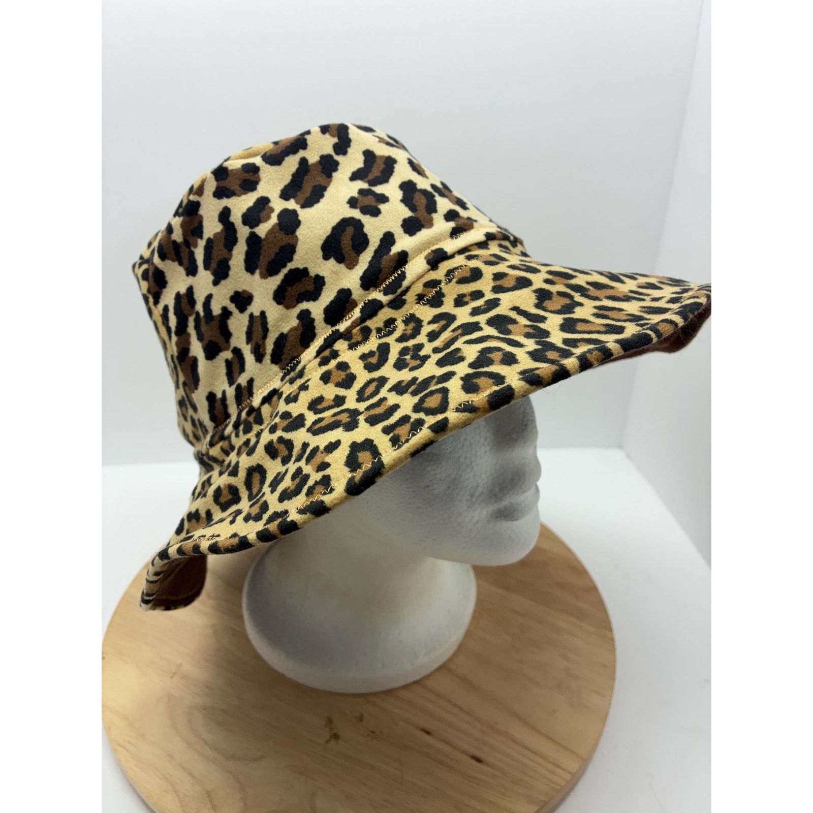 Other Leopard Print Bucket Hat – Large – Felt Lined, Soft Size ONE SIZE - 9 Thumbnail