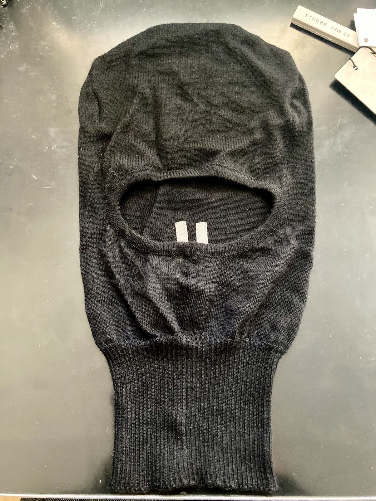Rick Owens F/W 22 "STROBE" Cashmere Skull Balaclava Hat Rick Owens Size ONE SIZE - 2 Thumbnail