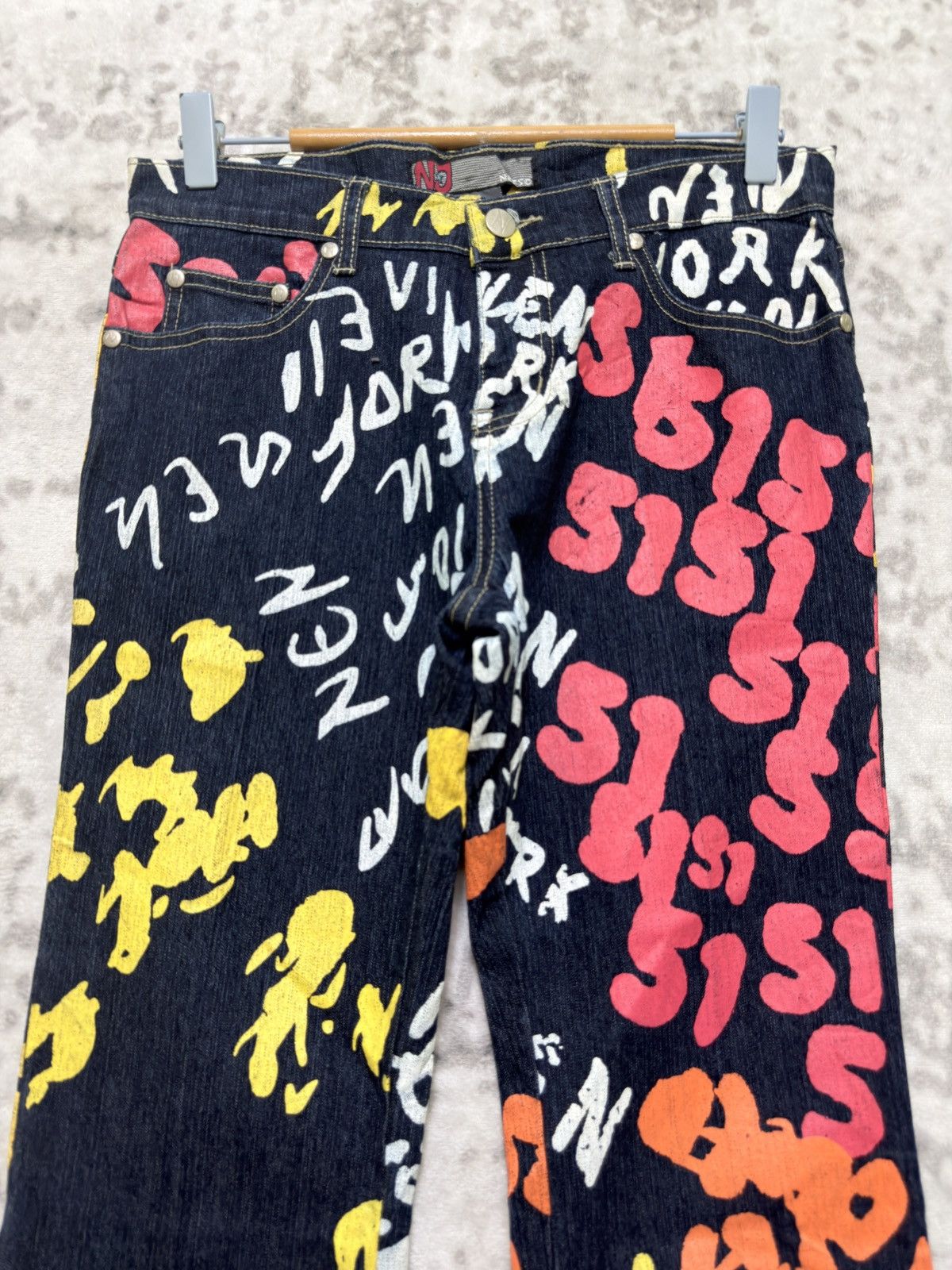 Hysteric Glamour Nesso Graffiti Print Flare Jeans Y2K Streetwear Bootcut Size US 28 / EU 44 - 3 Thumbnail