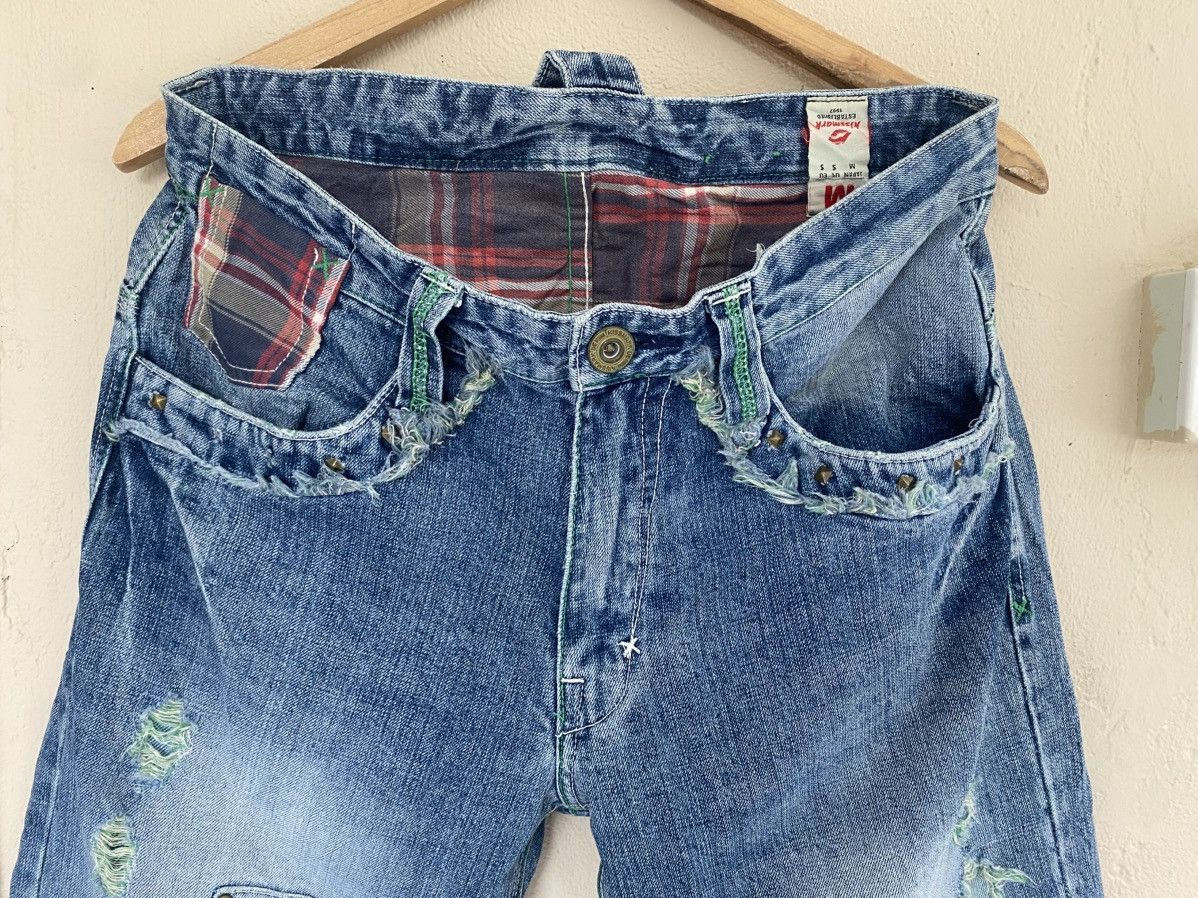 Japanese Brand Kissmark Patchwork Union Jack Denim Size US 34 / EU 50 - 3 Thumbnail