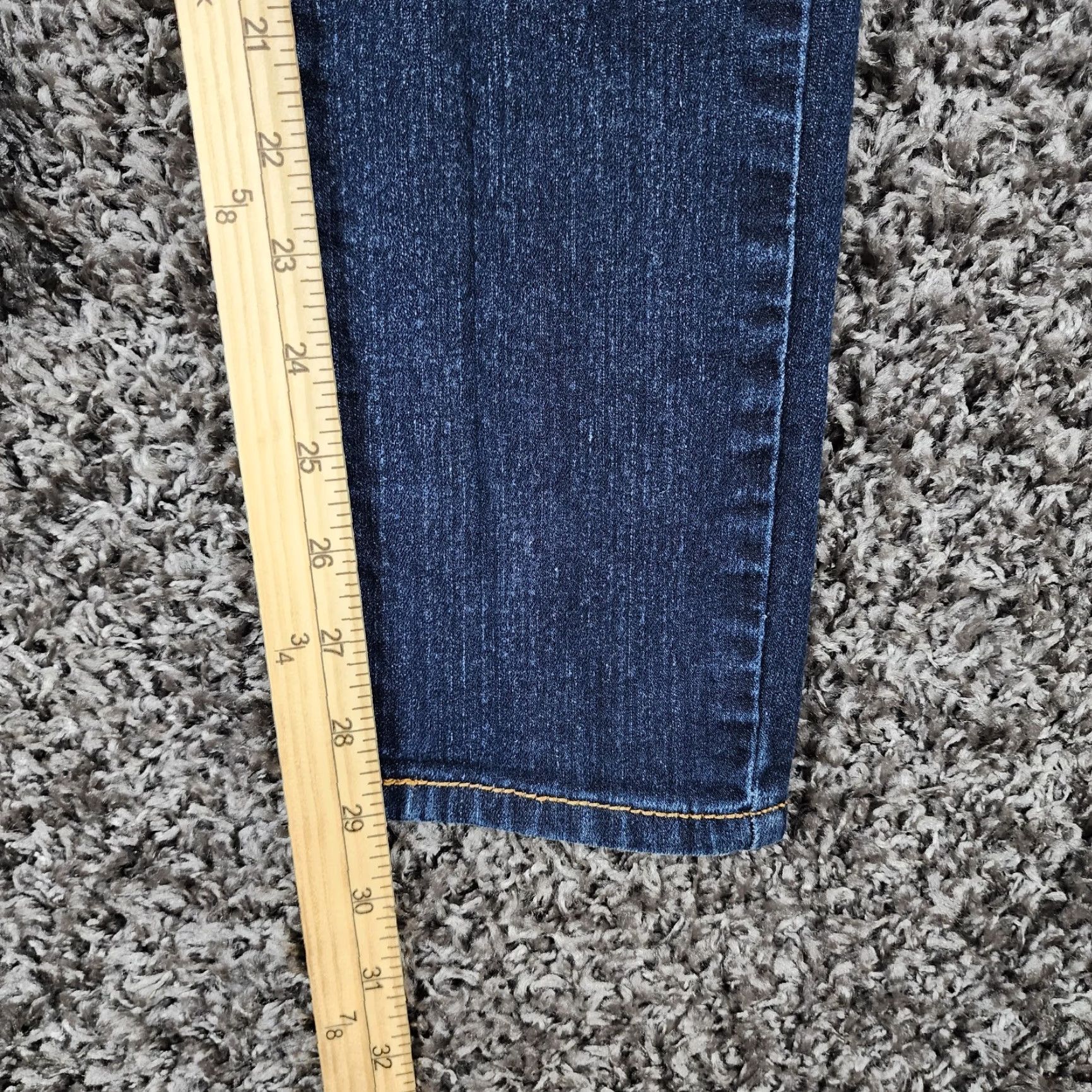 Vintage SO Womens Jeans Skinny Blue Cotton Blend Size 11 Regular 32x29 Womens Size 32" / US 10 / IT 46 - 5 Thumbnail