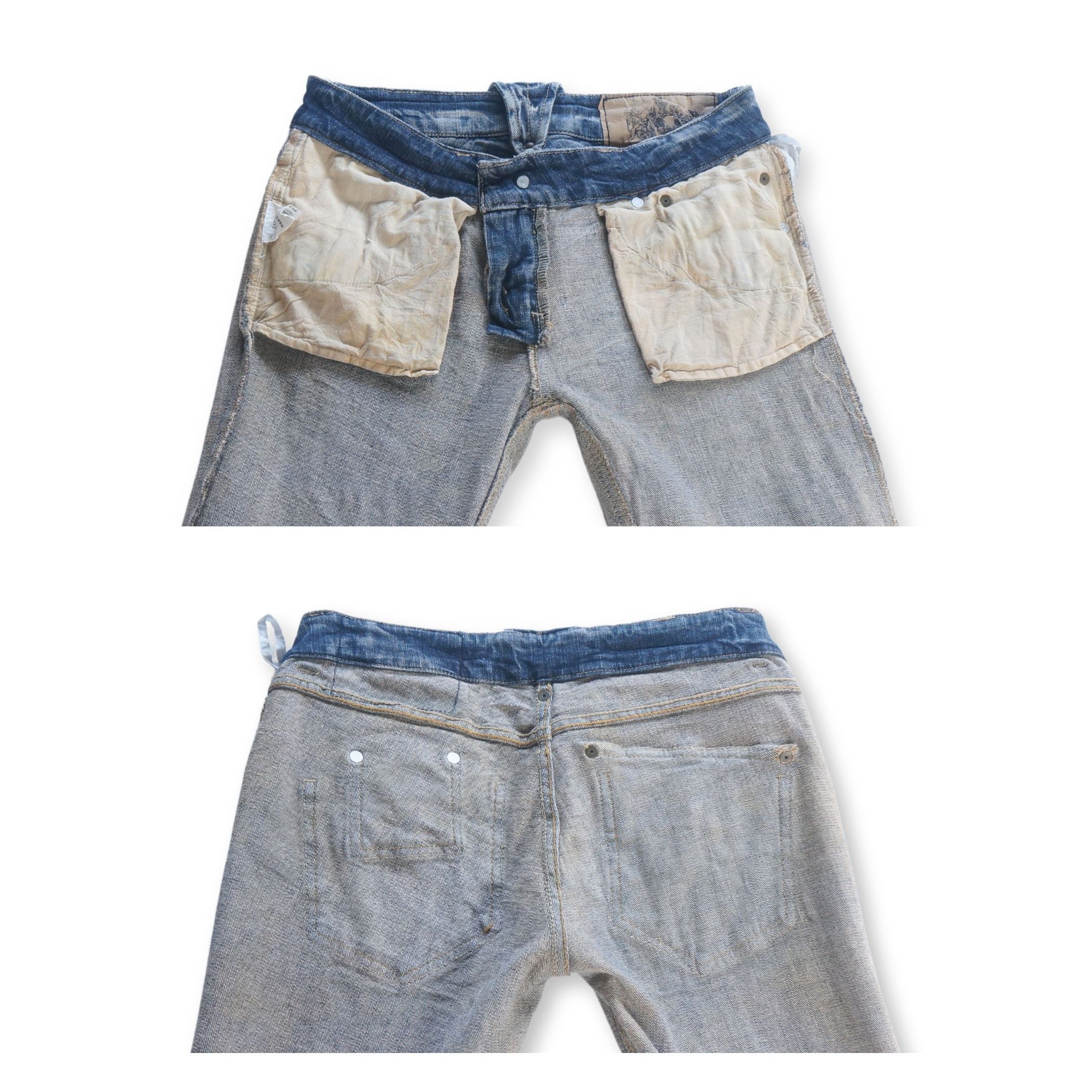 Japanese Brand BACK & FORTH Low Rise & Flare Jeans Size 26" / US 2 / IT 38 - 7 Thumbnail