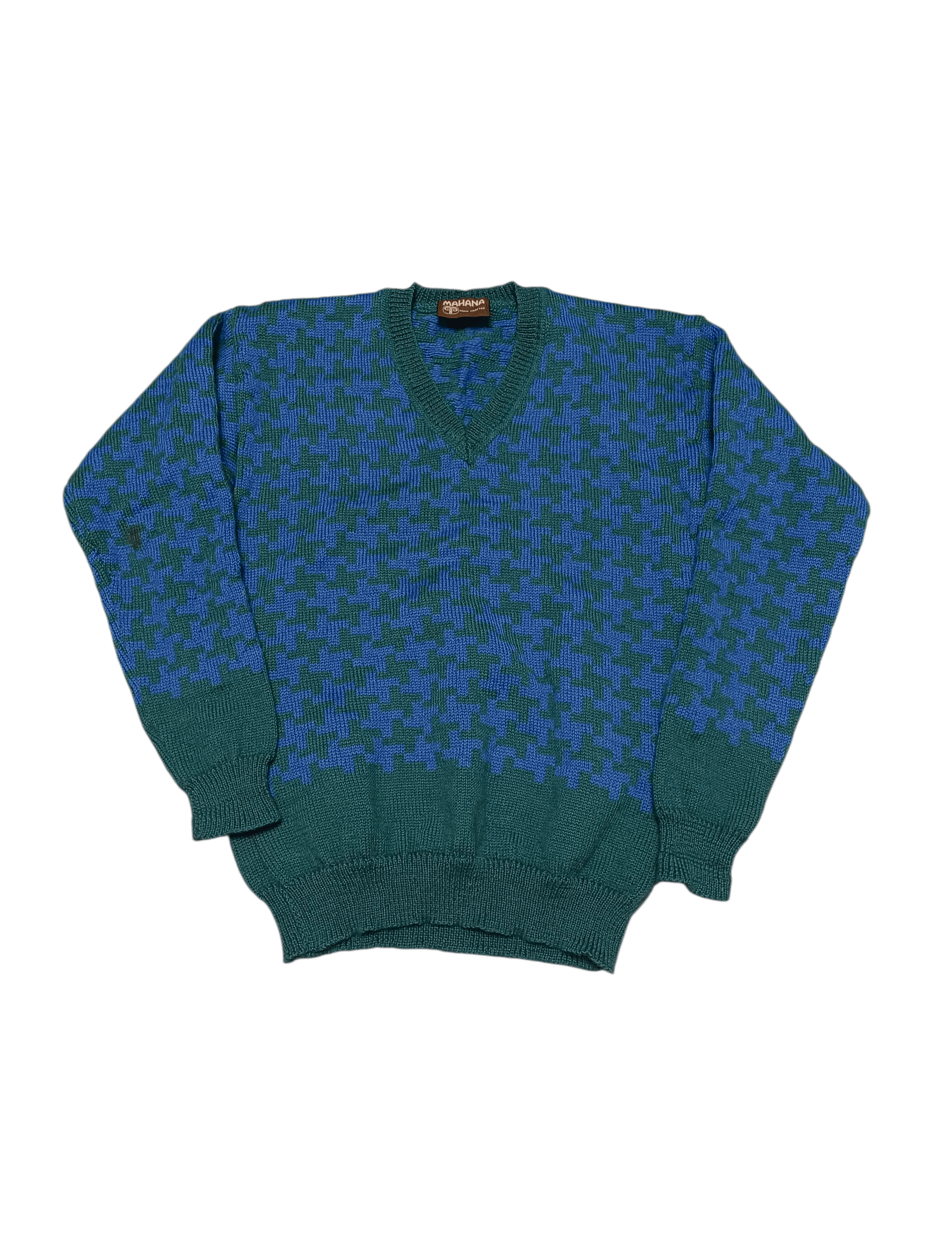 Other VINTAGE MADE IN NEW ZEALAND 100% LAMBSWOOL V-NECK SWEATER Size US M / EU 48-50 / 2 - 1 Thumbnail