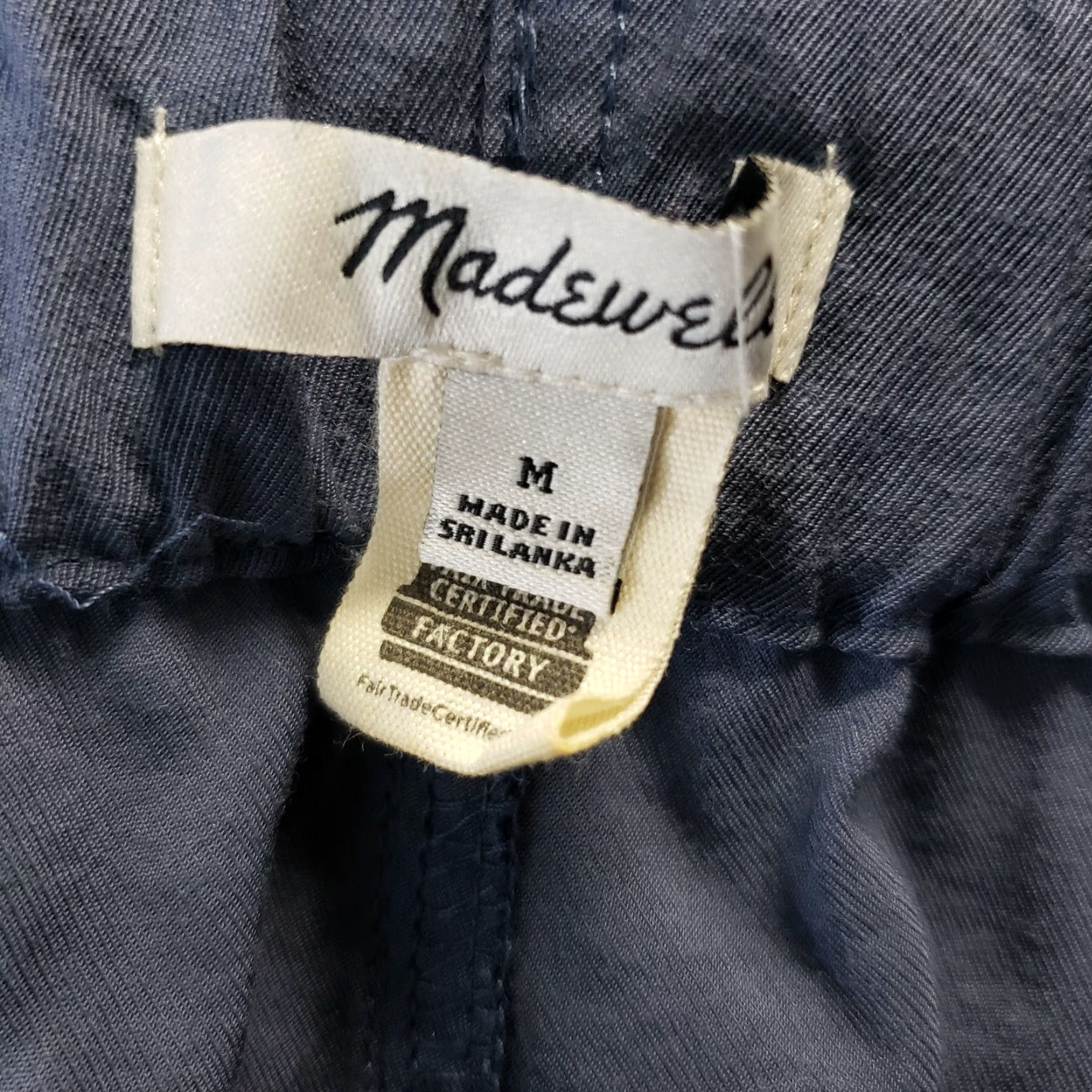Madewell Madewell Womens Drawstring Track Trousers Medium Blue Viscose High Rise Pants Womens Size 32" / US 10 / IT 46 - 6 Thumbnail