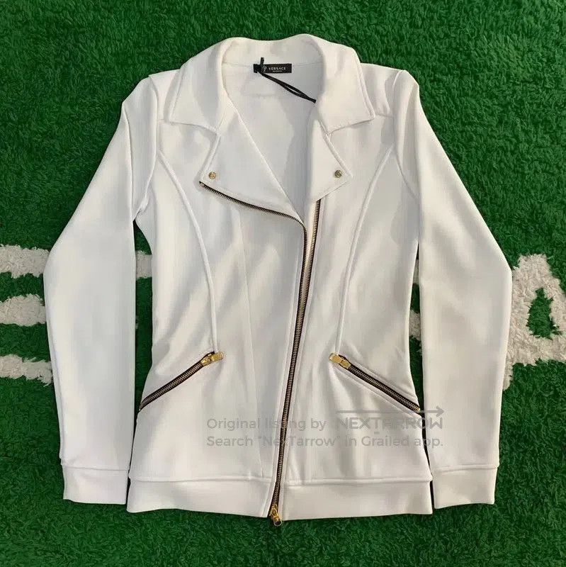 Versace Versace White Nylon Women's Jacket Size S . Size S / US 4 / IT 40 - 1 Thumbnail