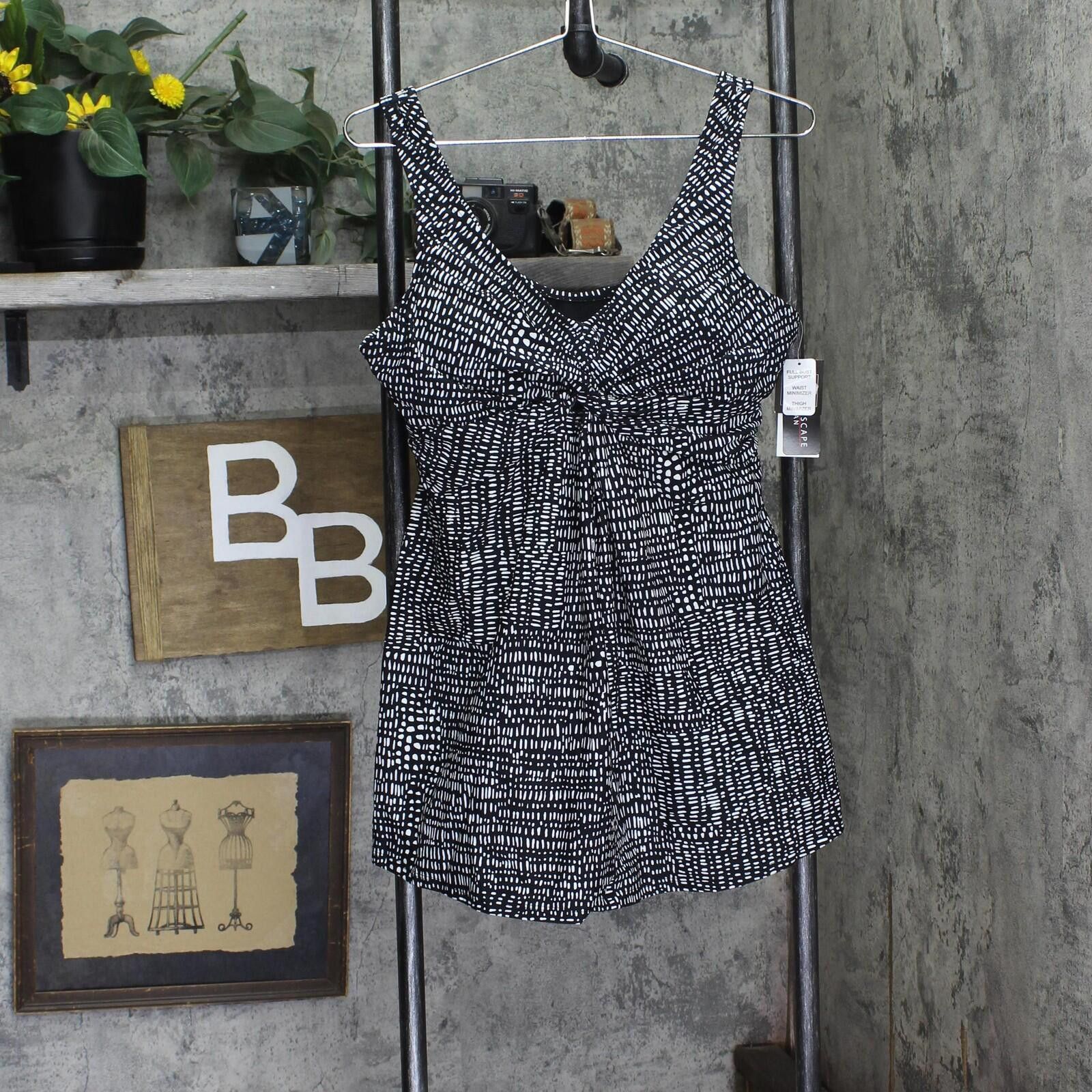 Other Nwt Island Escape Size Swim Dress One Piece Black Multi 16w Size ONE SIZE - 1 Thumbnail