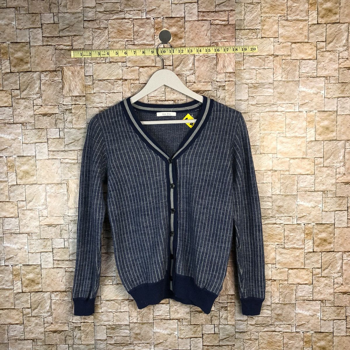 Japanese Brand Double Bleu Blue Cardigan Knitwear #A1072 Size S / US 4 / IT 40 - 1 Thumbnail