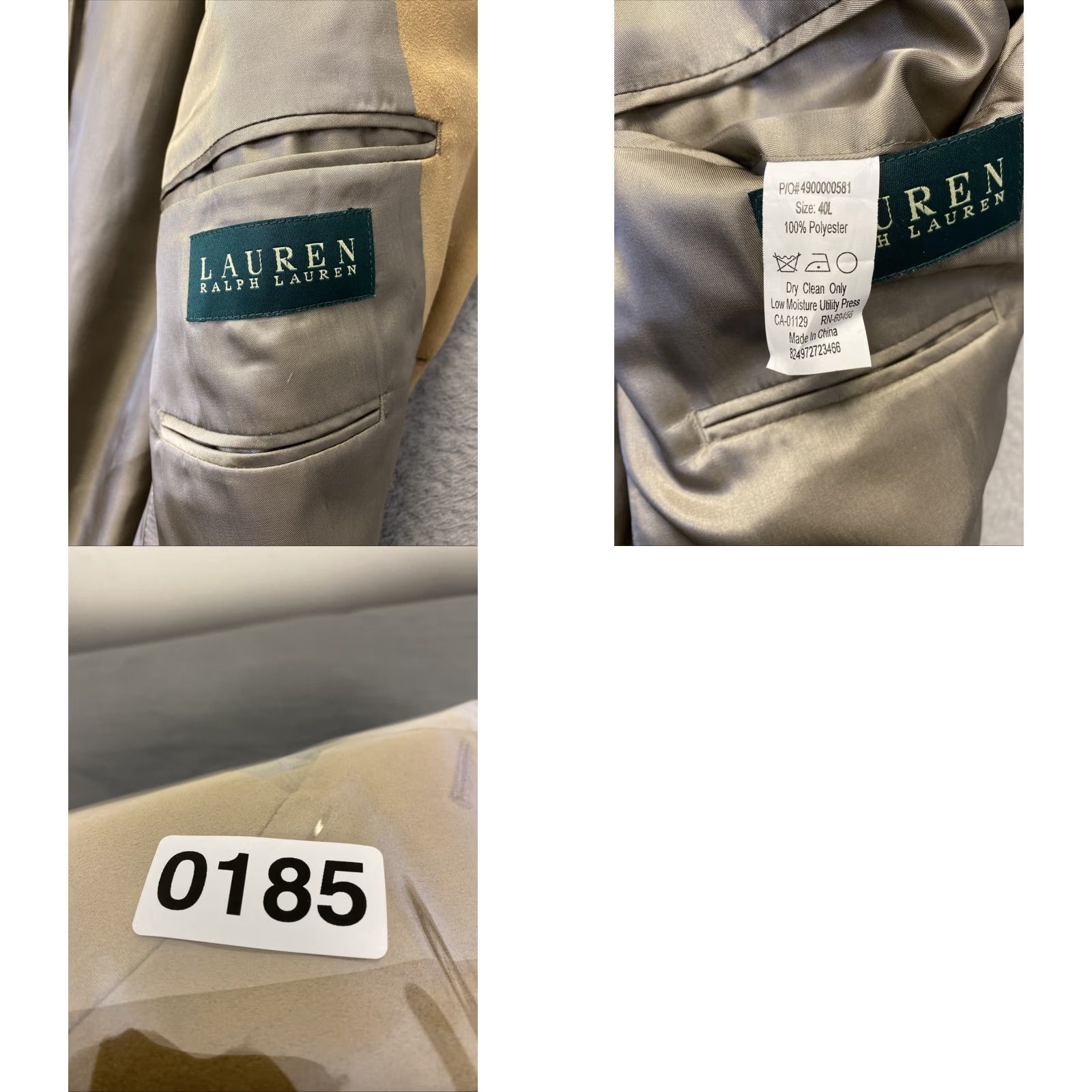 Ralph Lauren Lauren Ralph Lauren Blazer Mens 40L Long Polyester Sport Coat 3 Buttons /0185 Size 40R - 9 Thumbnail