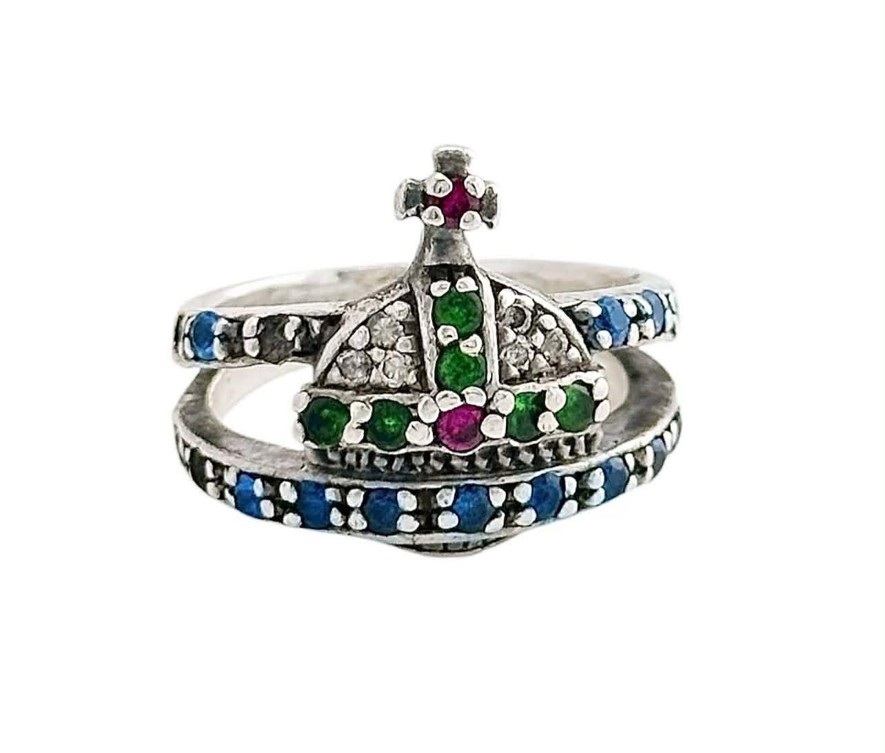Vivienne Westwood Vivienne Westwood Multi-colour mini orb ring S925 Size ONE SIZE - 2 Thumbnail