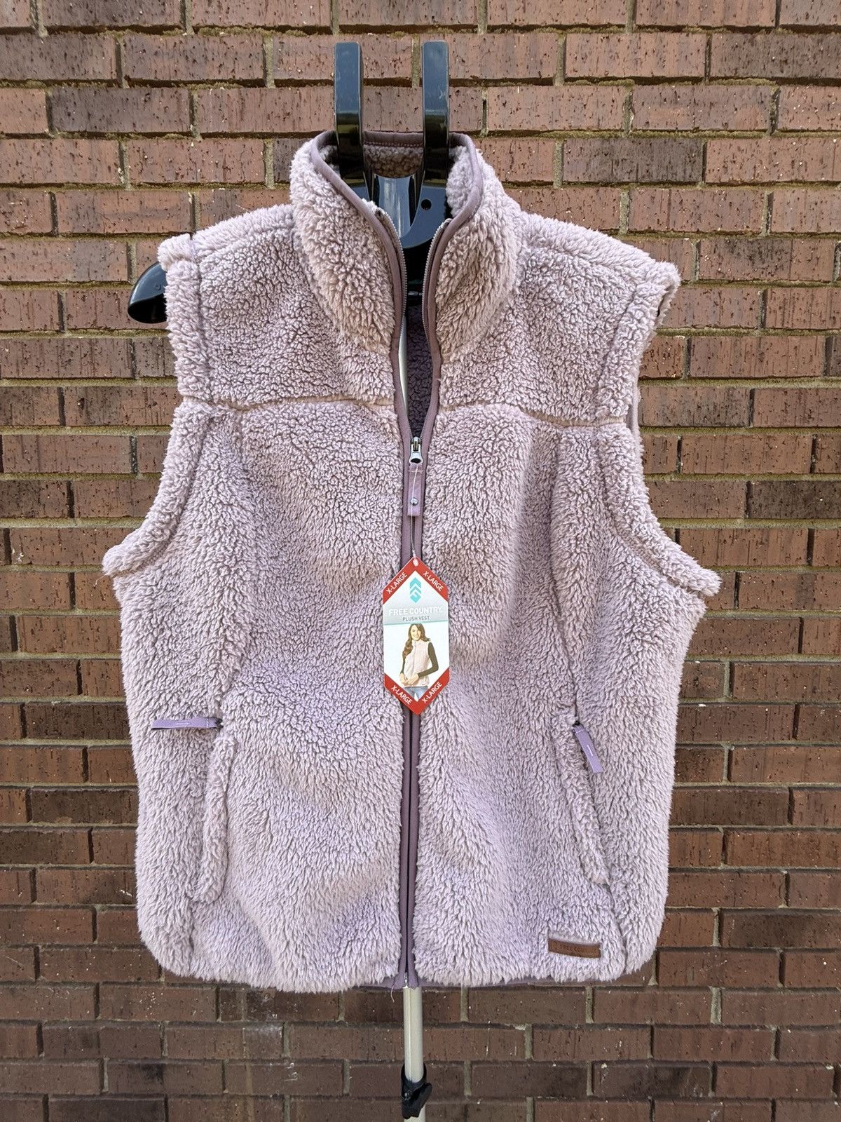 Free Country Free Country Plush Vest Full Zip Soft Sherpa Lavender Size XL / US 12-14 / IT 48-50 - 1 Thumbnail