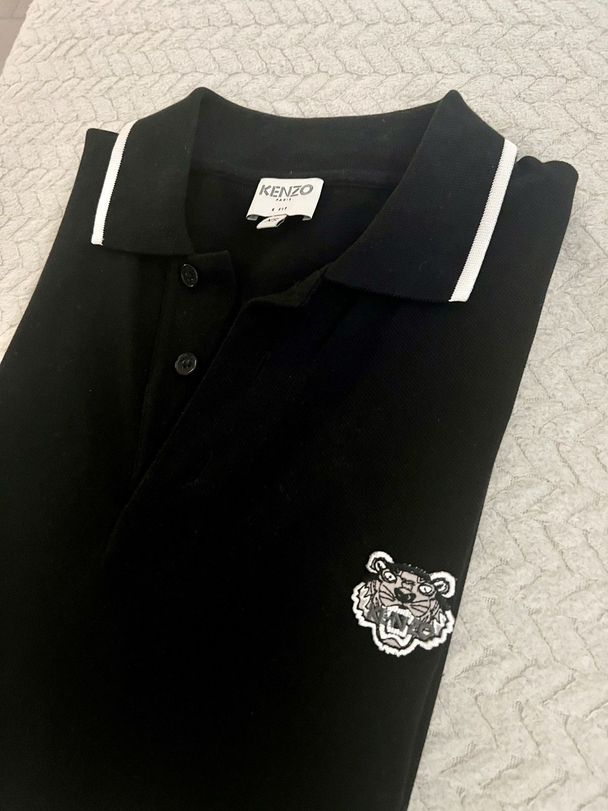 Kenzo NEVER WORN Kenzo Lion Polo Shirt All Black White Detailing Size US S / EU 44-46 / 1 - 11 Thumbnail