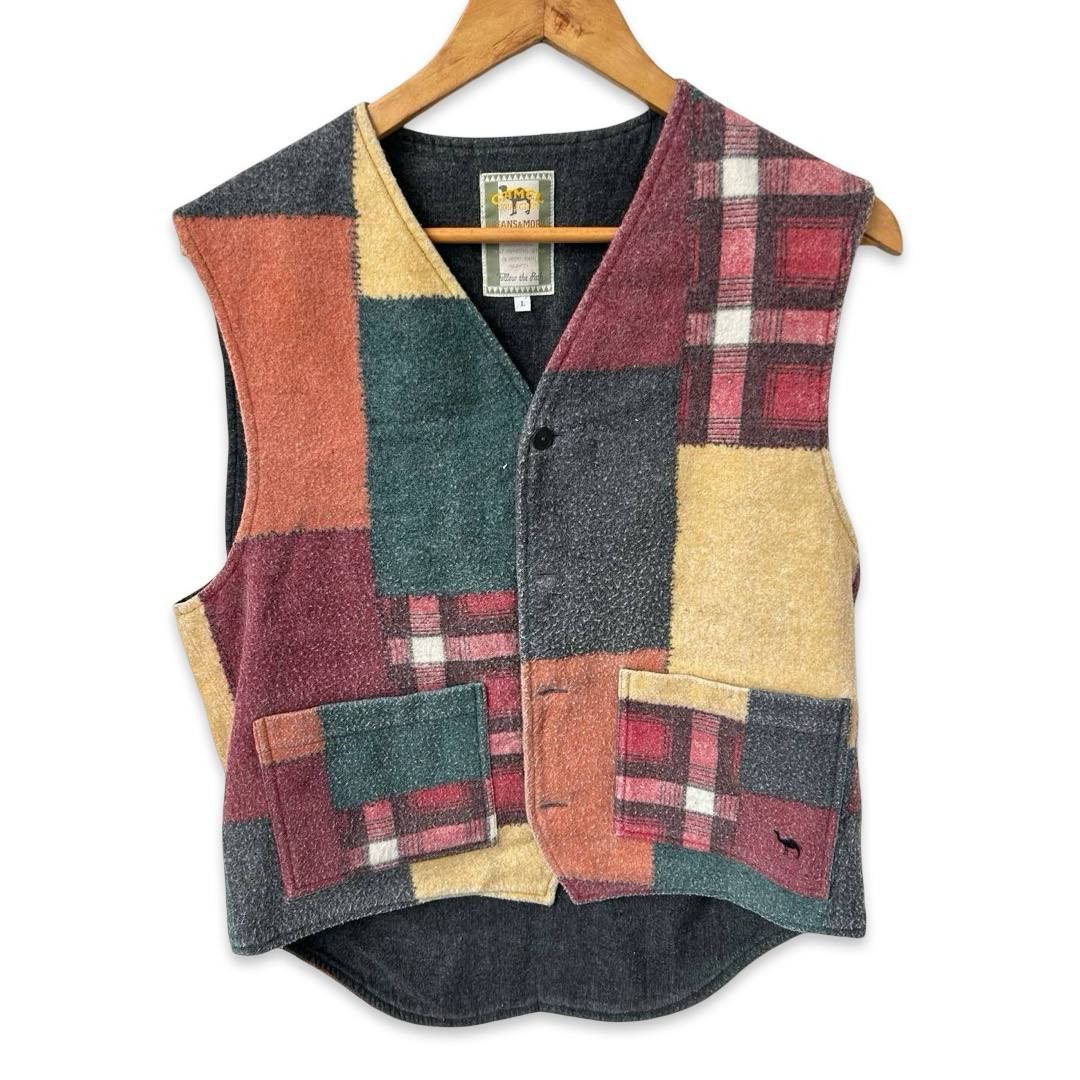 Camel Camel VTG patchwork vest #283 Size US L / EU 52-54 / 3 - 1 Thumbnail